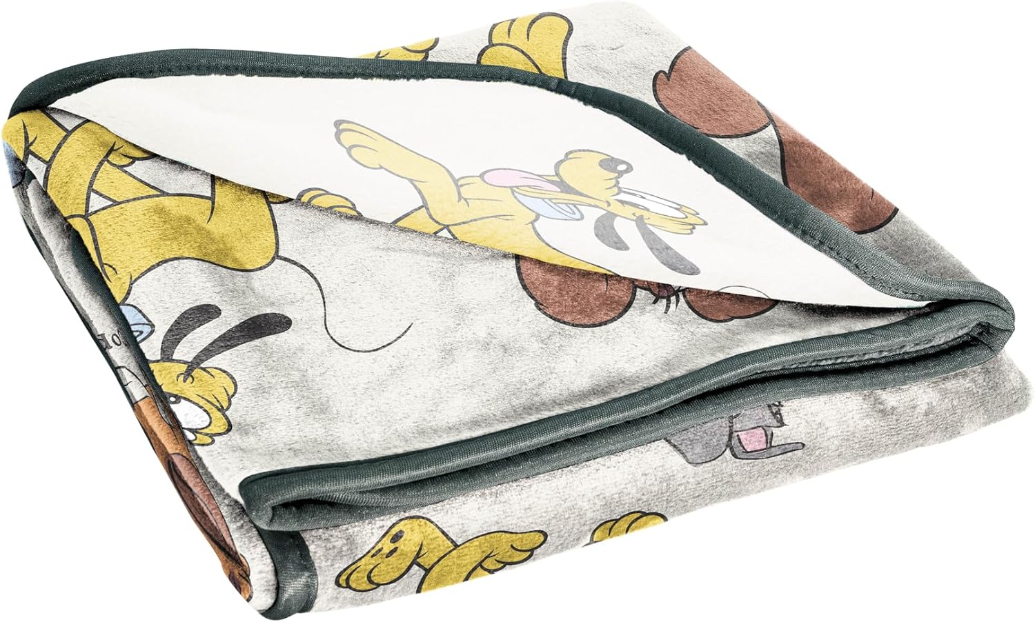 Jay Franco Kids Plush Throw Blanket – Soft & Cozy Fleece Throw for Bedroom & Couch Décor, Official Licensed Product, Beige - Disney Dogs, 40x50 - Travel Blanket