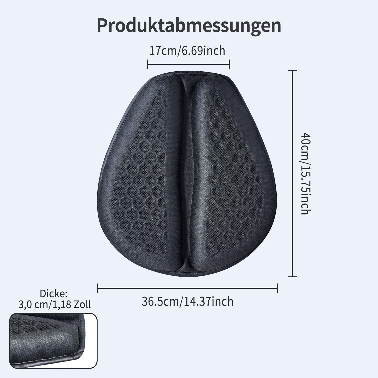 Faltbares Motorrad Gel Sitzkissen, Universelle Sitzbezug Struktur Atmungsaktive Stoßdämpfung reduziert Motorrad Gel Sitzpolster für Lange Fahrten