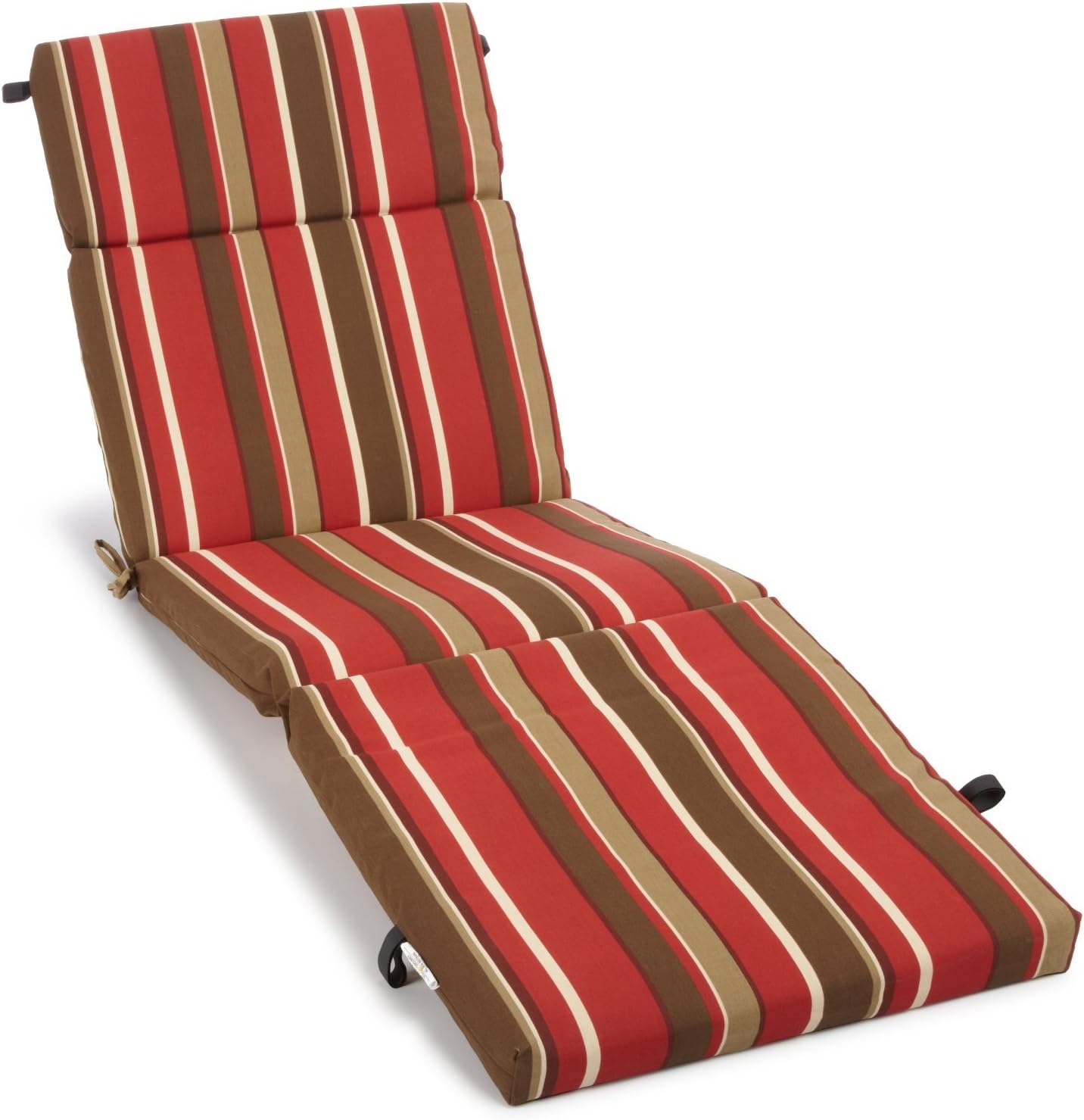 Blazing Needles Outdoor Chaise Lounge Cushion, 72" x 24", Montserrat Sangria
