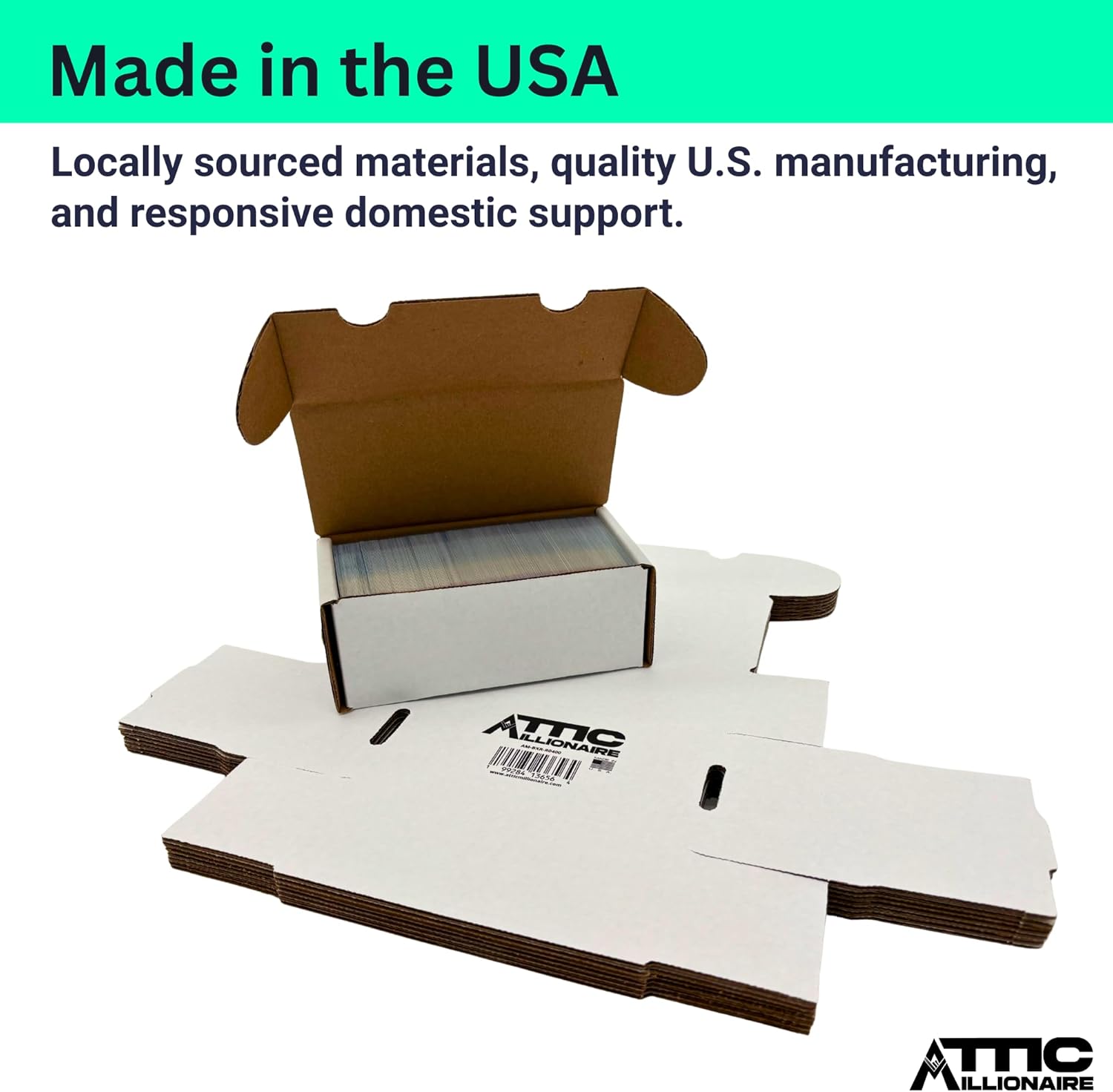 (5 Pack) 400-Count Trading Card Storage Box - MADE IN THE USA - Responsibly-Sourced - Trading Card Storage Box for Sports Cards, PTCG, MTG, and other Gaming Cards