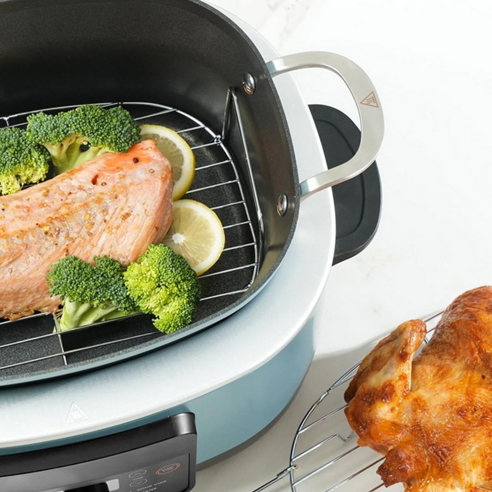 Grille Vapeur, Panier Vapeur pour Pot, Cuiseur Vapeur pour Cuisson, Grille Vapeur avec Pied Amovible Plateau Vapeur en Acier Inoxydable Support de Cuisson Grille à Pain Outil de Cuisine
