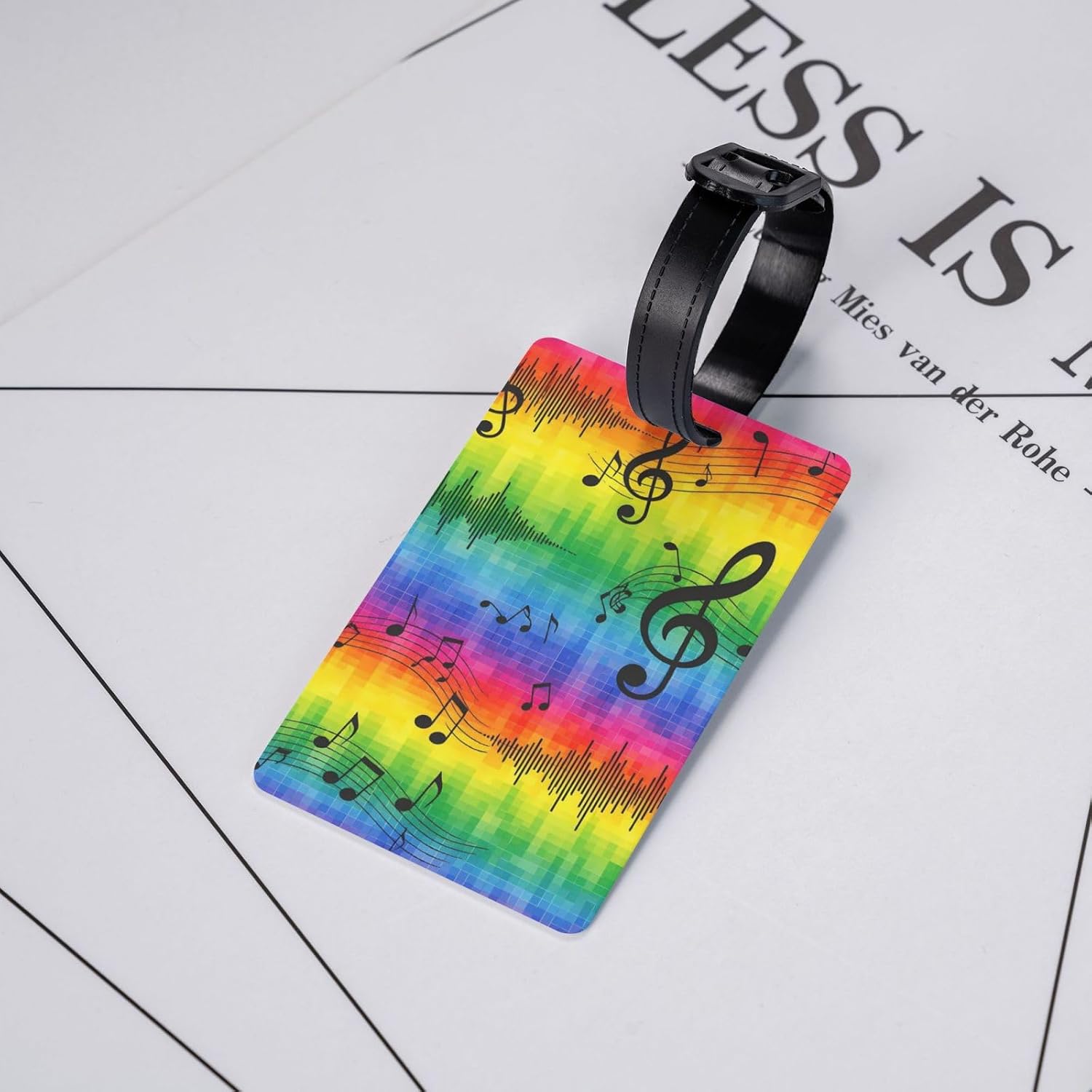 Rainbow Music Notes Suitcases Tag image 5