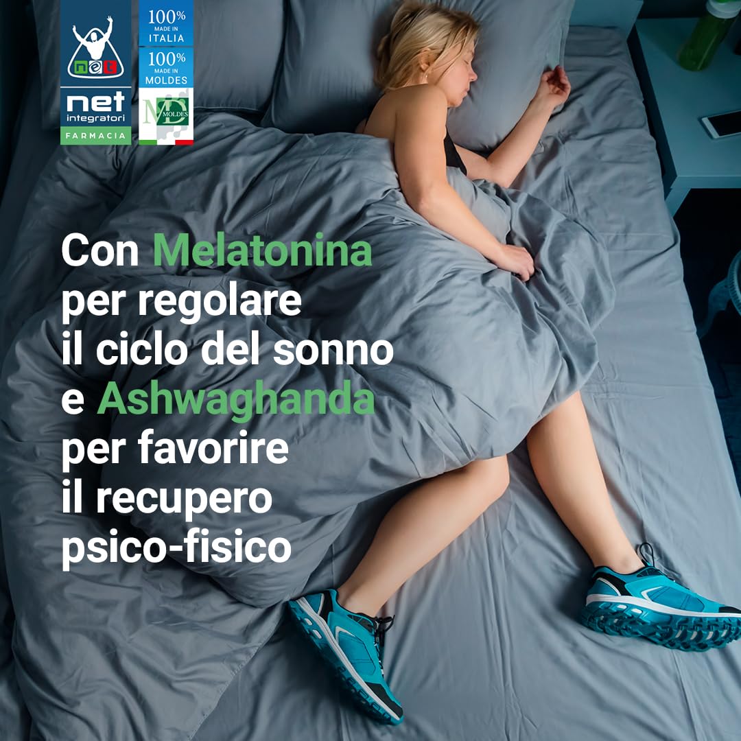 NET Integratori Farmacia GH NIGHT - 150 cps Integratore per il Recupero Muscolare durante il Riposo Notturno - Supporto del Sonno e Benessere con Melatonina, GABA e Ashwagandha