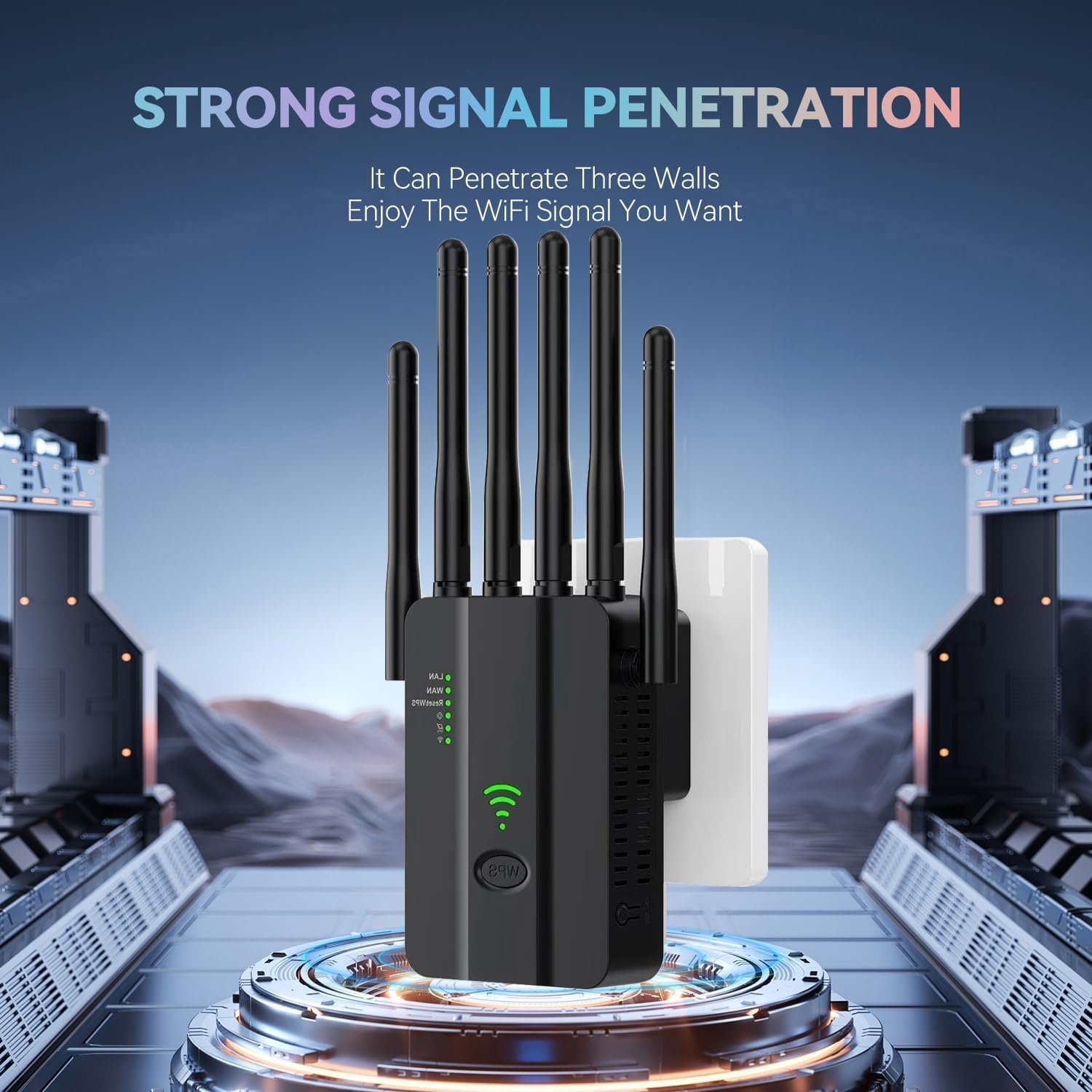 WiFi Extenders Airpods Pro, WiFi Extenders Signal Booster for Home Long Range Up to 10000 sq. ft & 40 Devices, WiFi Repeater & Wireless Access Point, Easy Setup