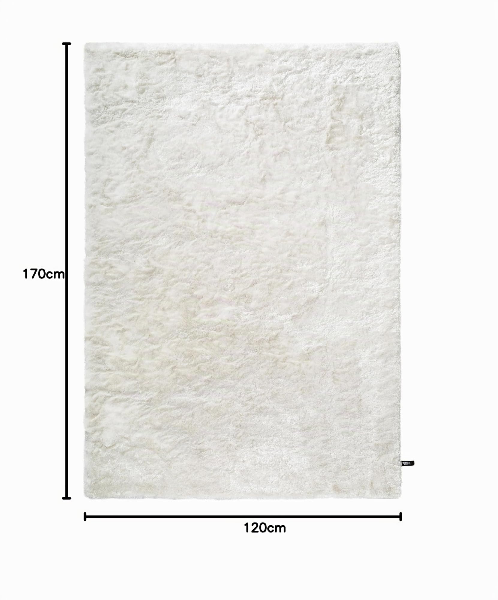 benuta Nest Hochflorteppich Whisper - Weiß 120x170 cm - Kuschelig Weicher Teppich für Schlaf- und Wohnzimmer - Pflegeleicht - Fußbodenheizung Geeignet