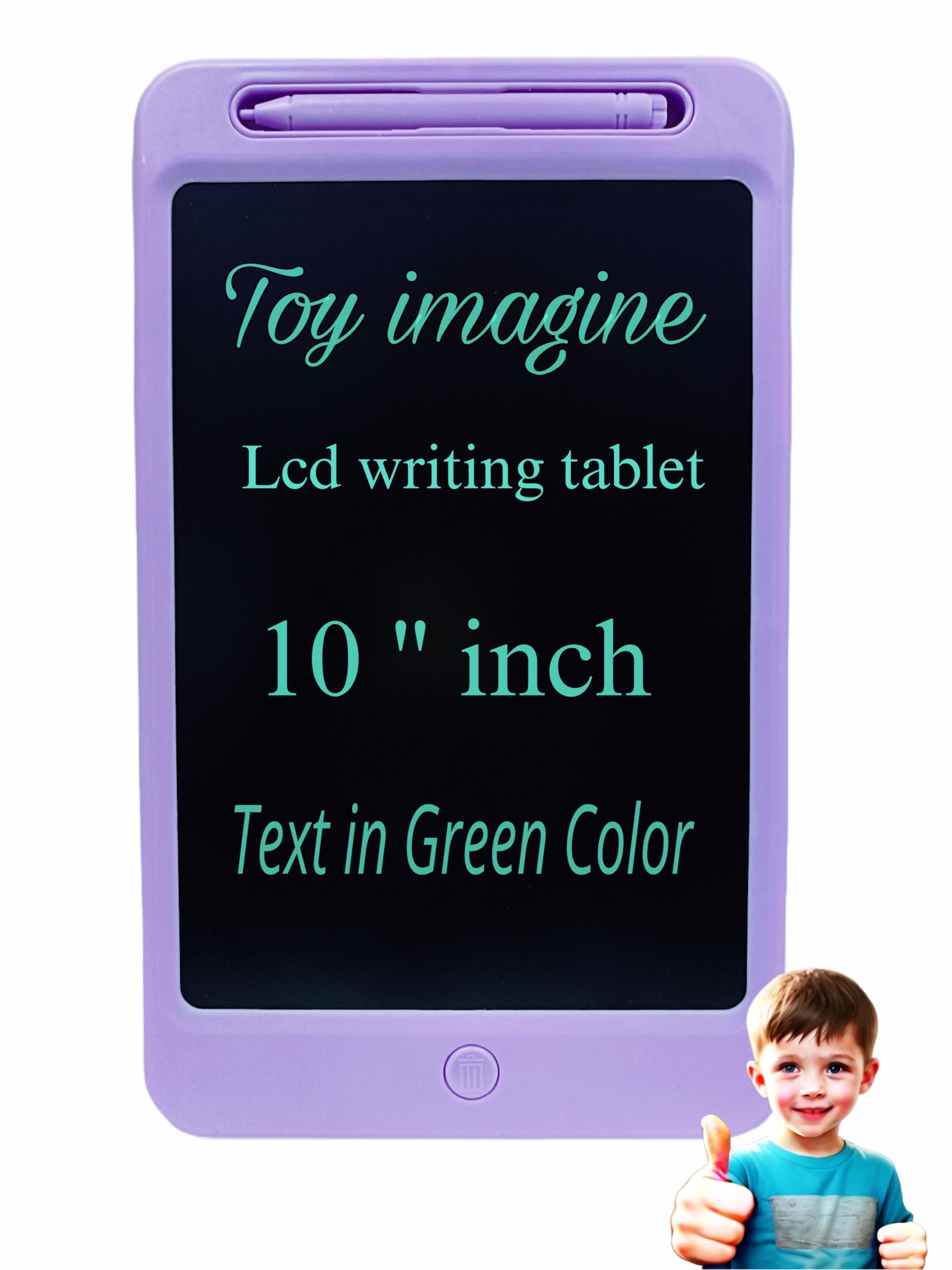 Toy Imagine LCD Writing Tablet for Kids Electronic Magic Slate Drawing Doodle Rough Digital Pad with Pen Graphic Tab Smart Notepad (Curve 10")