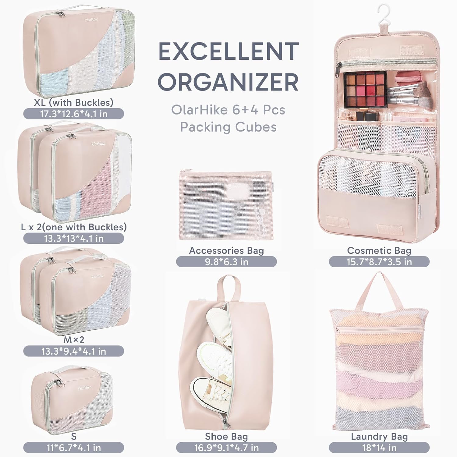 10 Durable Packing Cubes Set for Travel & Luggage Organization