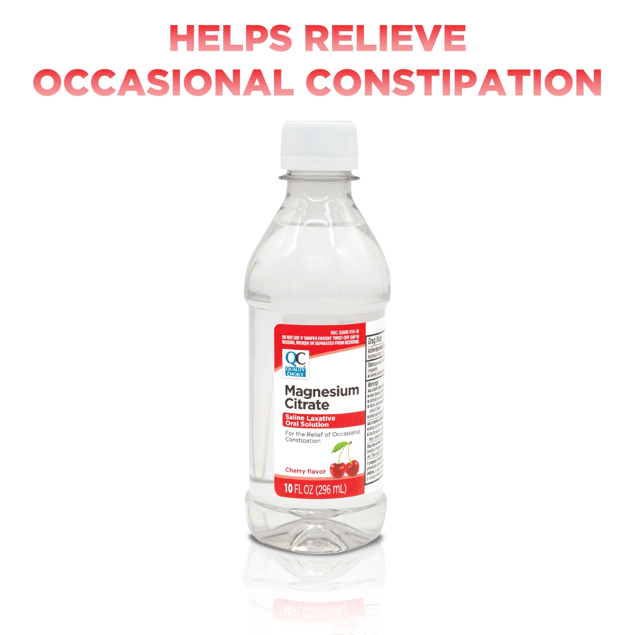 Quality Choice Magnesium Citrate Oral Solution, 10oz - Saline Laxative, Supplement for Occasional Constipation Relief, Mag Citrate is a Gentle and Effective Laxative for Regularity (1, Cherry) — Amazon image 2