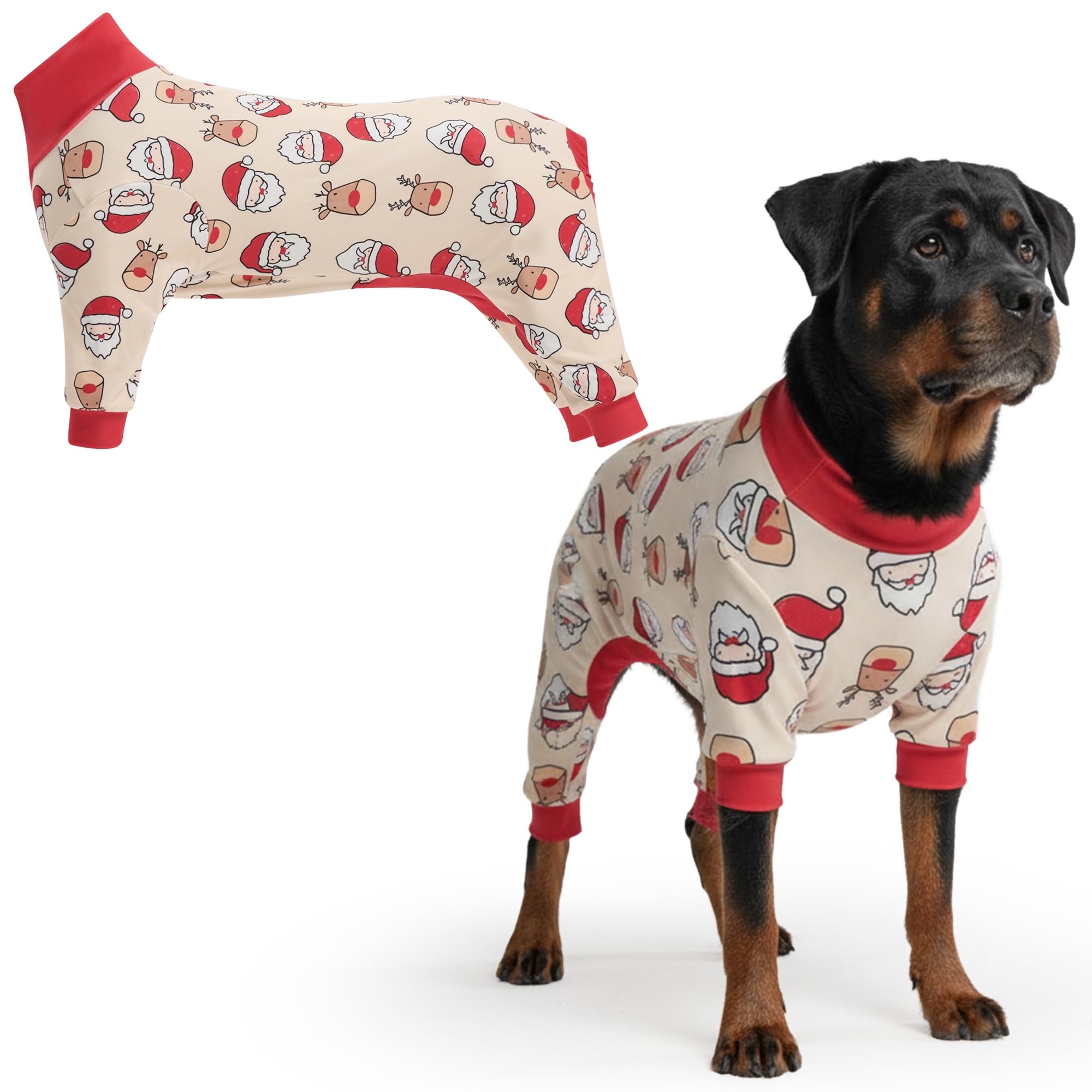 Spark Paws Christmas Dog Pajamas - Onesie Recovery Surgery Suit PJS
