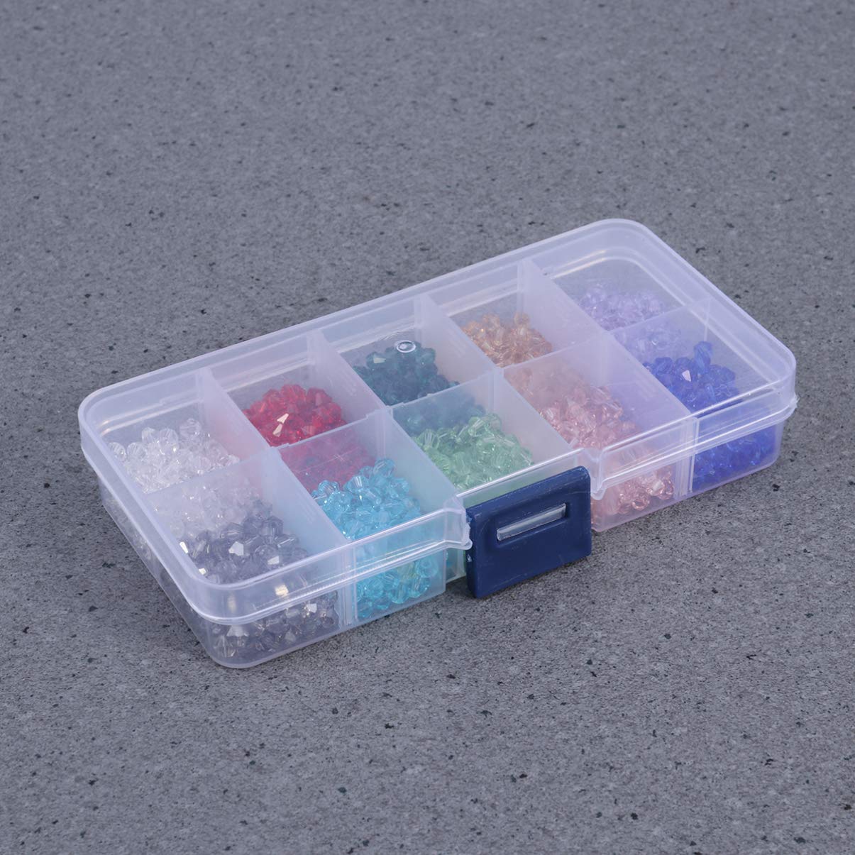 NUOBESTY 3000stücke Kristall-rhombus-perlen Farben Glasperlen Für Schmuckherstellung Für Armbänder Halsketten Und Bastelaccessoires Praktischer Aufbewahrungsbox