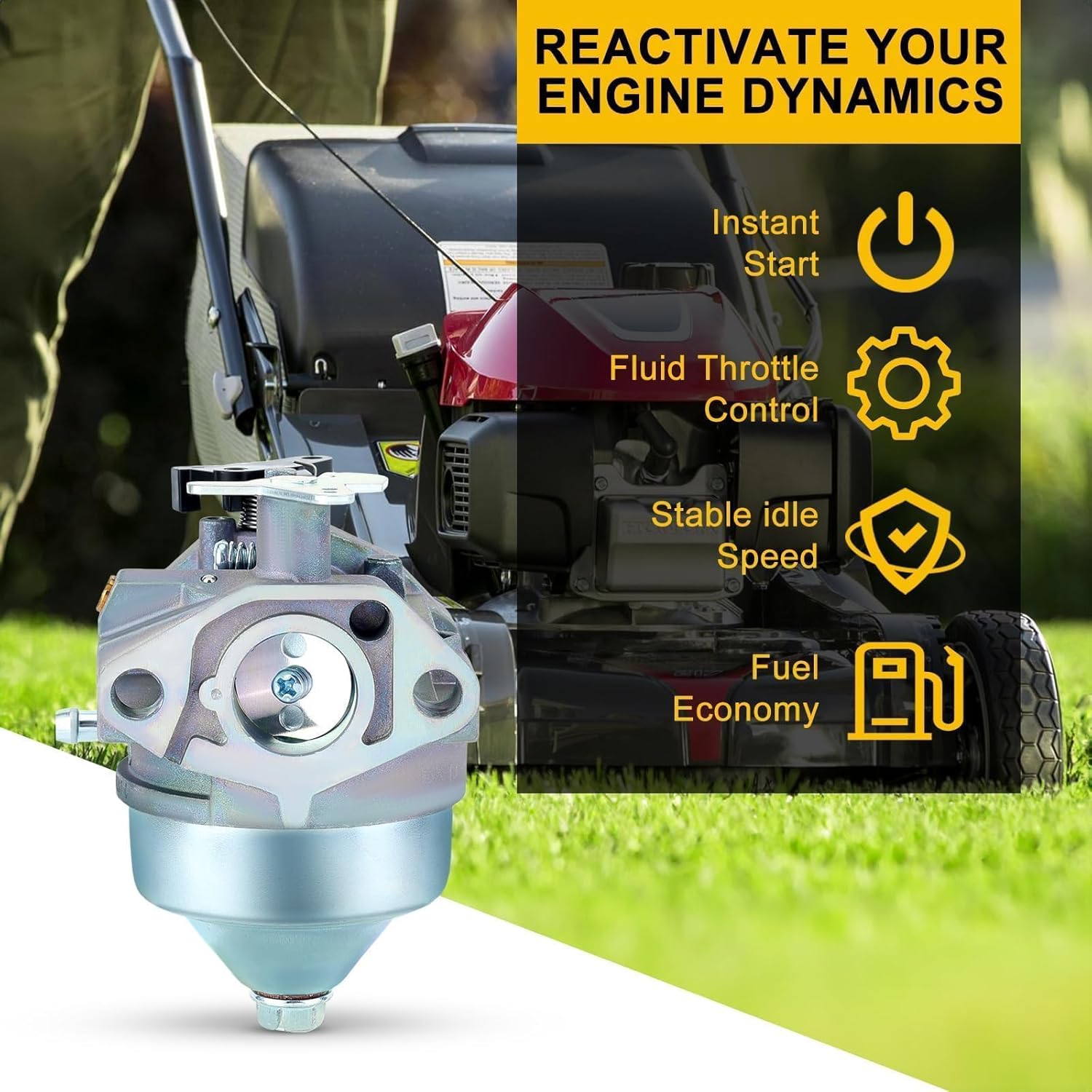 Panari GCV190 Carburetor for Honda GC190 GCV 190 GCV190A GCV190LA Engine HRX217 HRB217 HRB217 Lawn Mower Replace 16100-Z0Y-813 16100-Z0Y-812 16100-Z0Y-003