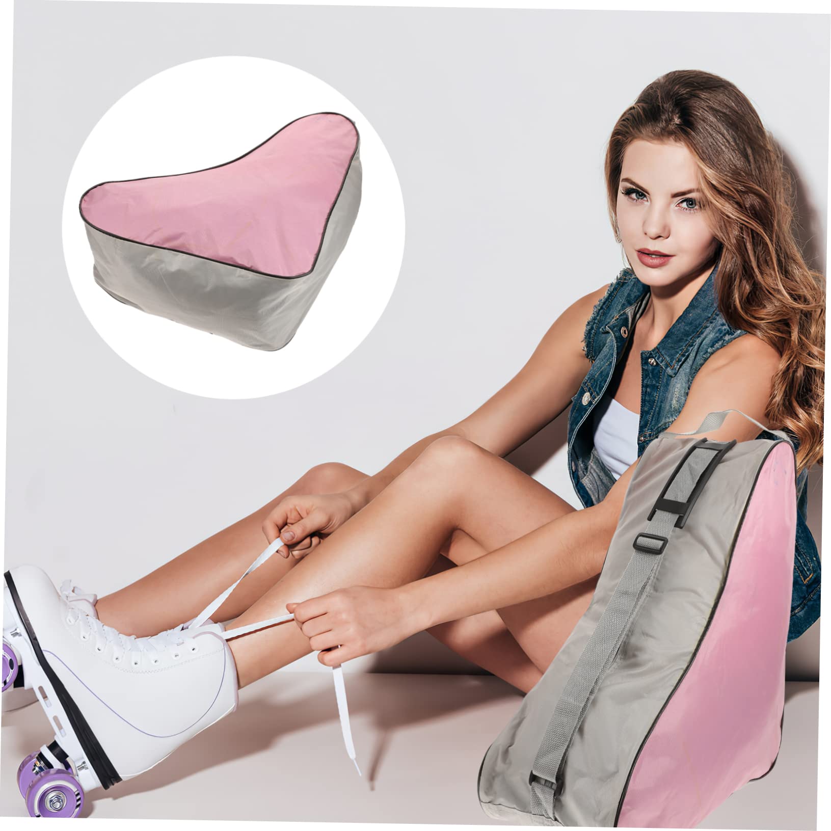 Toyvian Tracolla per Pattinaggio Alta Capacità Design per Ghiaccio e Inline Colore Rosa Facile e Utilizzare