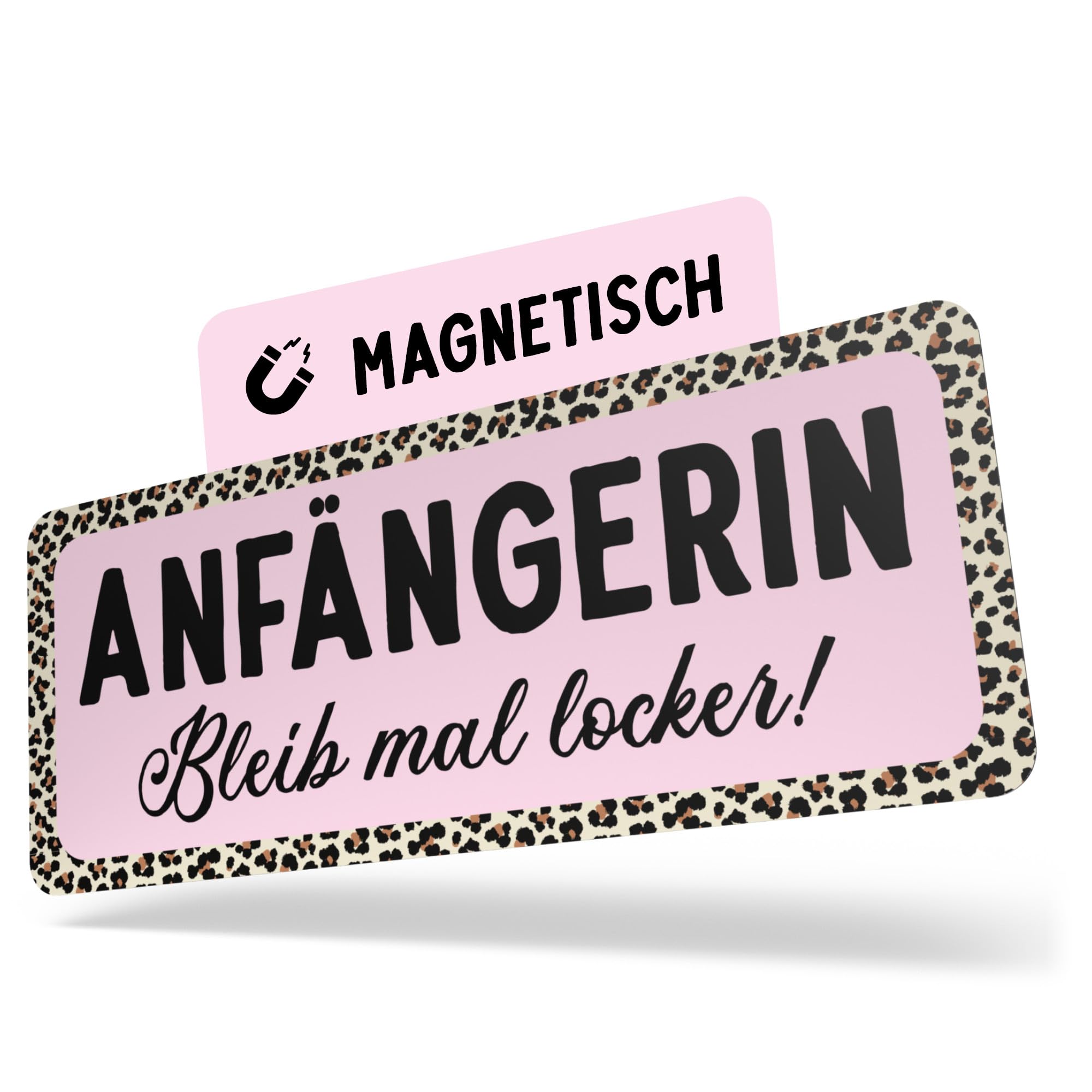 Creatastic - Führerschein bestanden Geschenk, Anfänger Schild Auto Magnet, 20 x 8 cm bis 200 km/h, Fahranfänger Aufkleber magnetisch, Fahranfänger Magnetschild Auto, 18. Geburtstag Mädchen