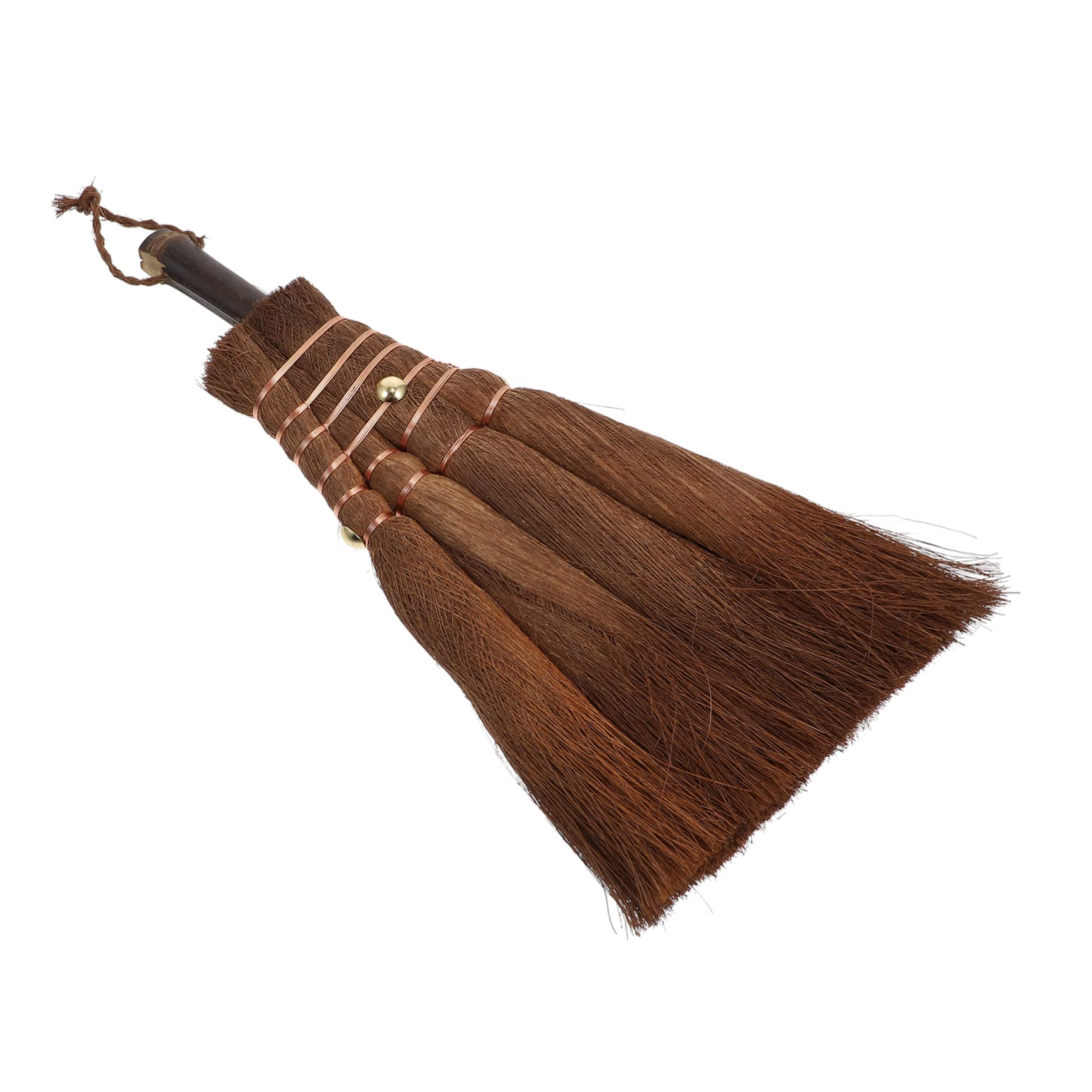 IWOWHERO 1Pc Mini Cleaning Broom Tool for Household Use Light Brown Manual Palm Broom for Efficient Desktop Cleaning Compact for