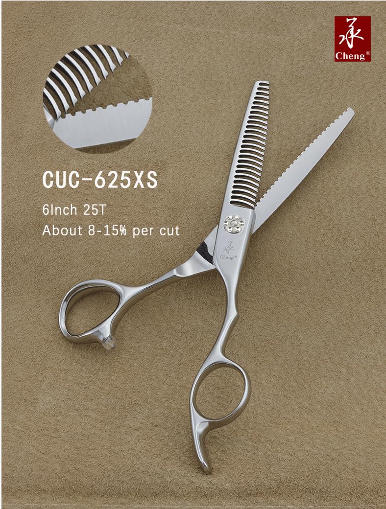 CHENG CUC-625XS - Forbici per sfoltire i capelli, 15,2 cm, forbici da parrucchiere per salone e barbiere