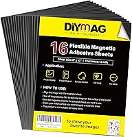 Vista 11 de DIYMAG Hojas Adhesivas Magnéticas, 8" x 10", Paquete de 12 Hojas Magnéticas Flexibles con Respaldo Adhesivo para Manualidades, Fotos