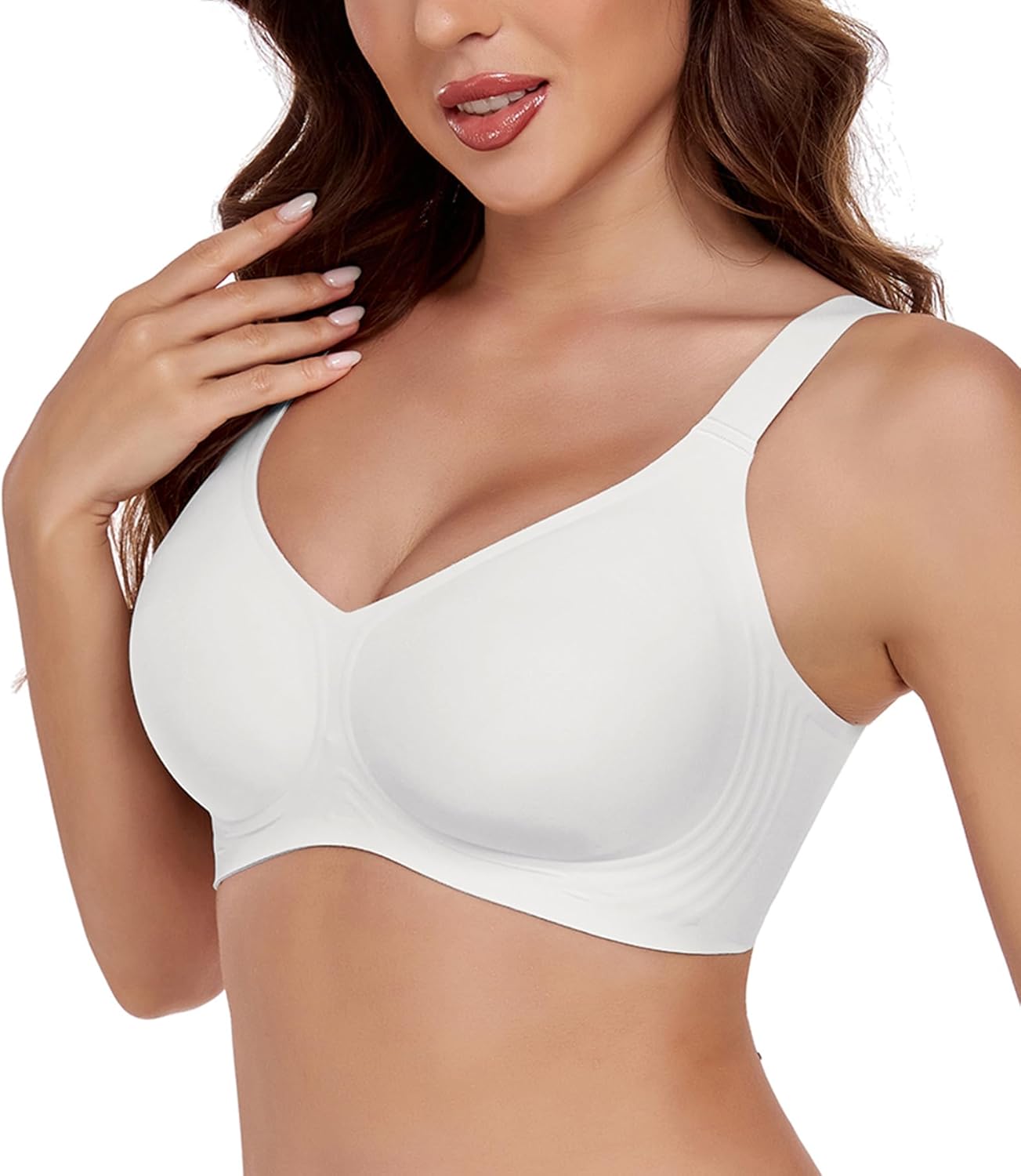 SHIJIALI Womens Seamless Wireless Bra Push Up Bras Buttery Comfort Soft No Underwire Full Coverage Everyday T-Shirt Bra