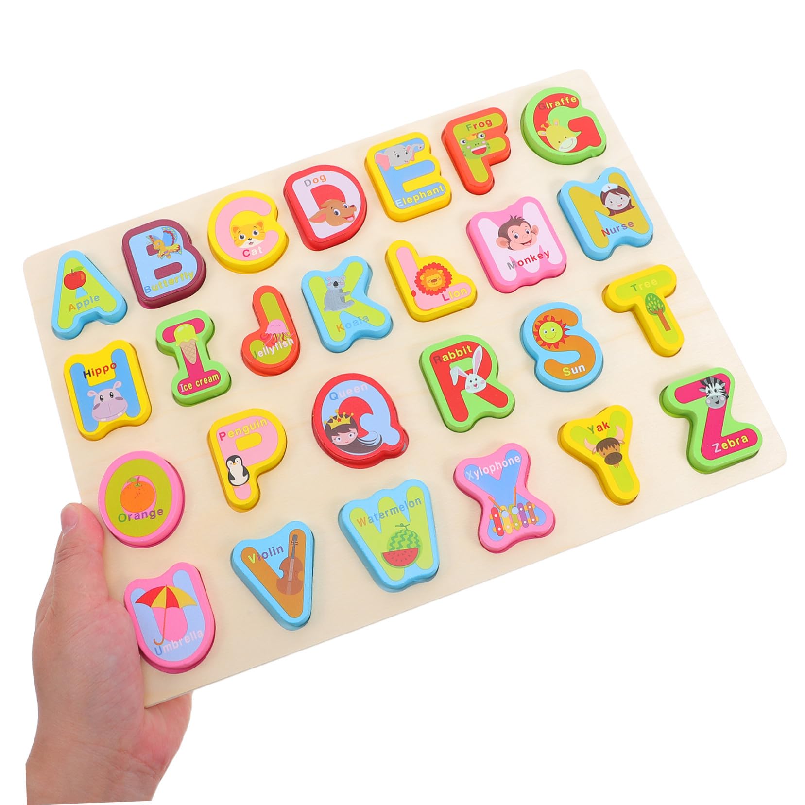 Rompecabezas de Madera Números y Letras 3 Piezas para Niños | Tableros Montessori, Aprendizaje Preescolar, Coordinación Ojo-mano y Organización Sencilla