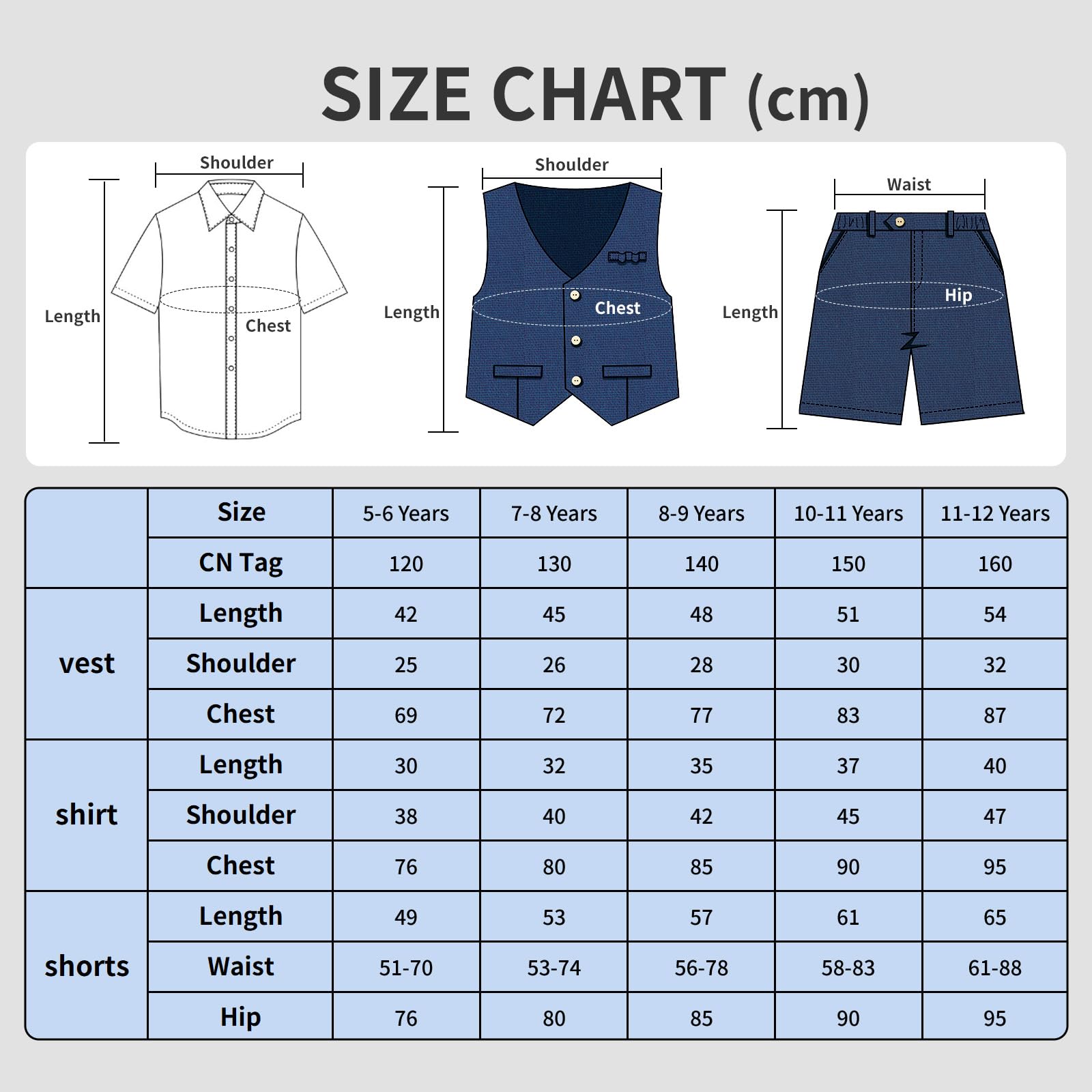 LOLANTA 4PZ Completo Cerimonia Bambino, Ragazzi Paggetto Matrimoni Abito, Bambini Gentiluomo Estate Lino Gilet Pantaloncini Suit Set, Battesimo Partywear, Gilet + Pantaloncini + Camicia + Papillon