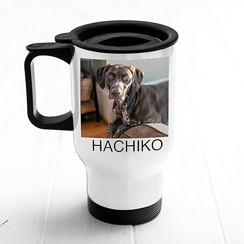 Miniatura 4 de Taza de viaje personalizada con imagen, vaso de fotos personalizado de 14 onzas, taza de café con tapa