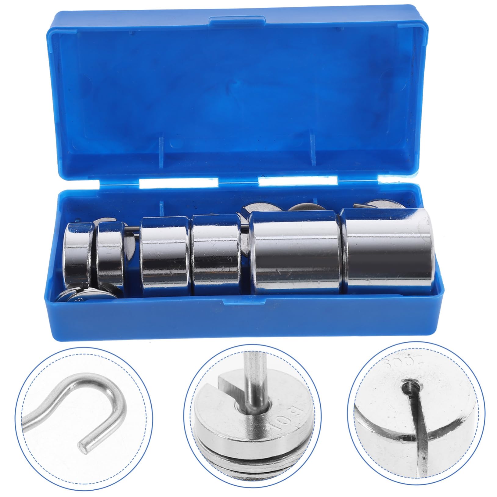 Set di e Dimostrazioni di Forza e Bilanciamento Strumenti in Metallo Fessurato Gancio in Metallo Argento, Strumenti per Laboratorio per Esperimenti di Fisica