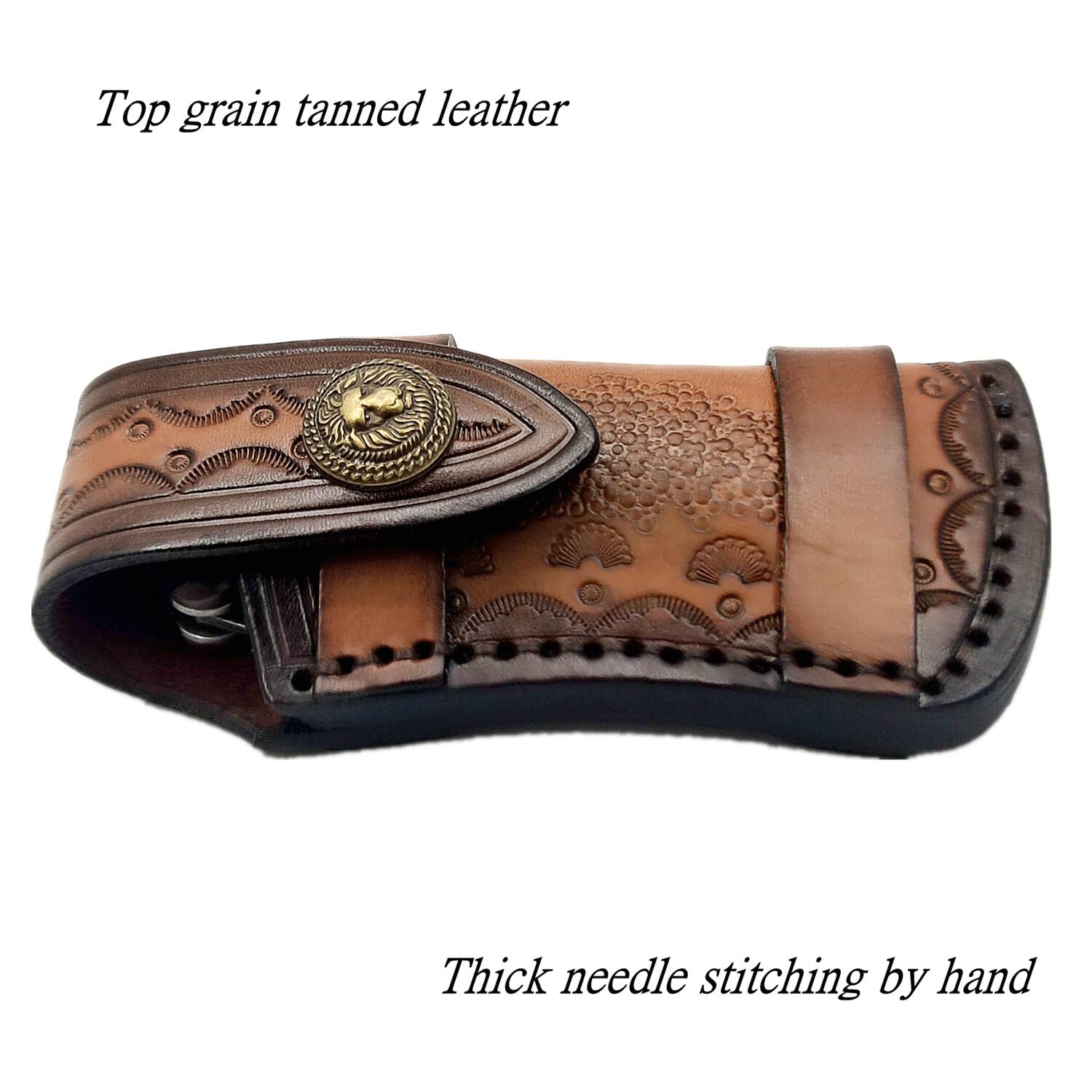 COHOMELARS Top Grain Leather Pocket Knife Sheath,Leather Knife Sheaths