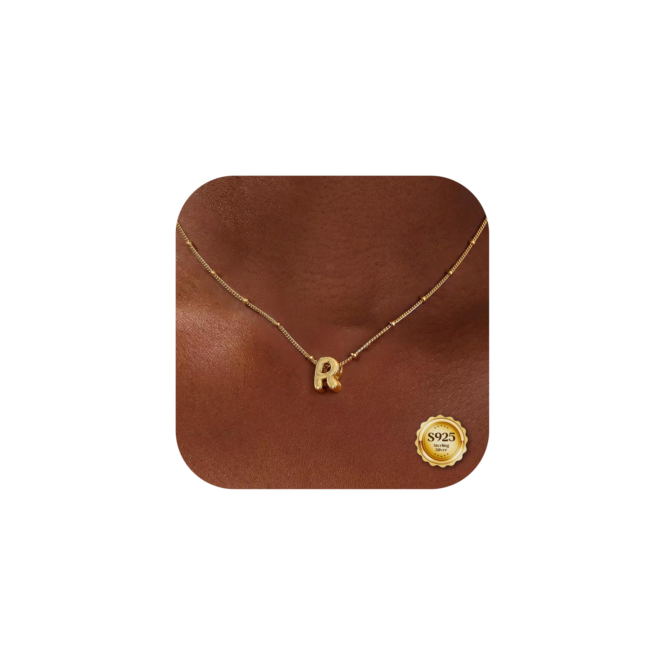 MILACOLATO Collar Inicial Corazón Para Mujer A-Z Collar Personalizado Collana Donna Oro 18K Cadena Plata Collar Nombre Ajustable San Valentin Regalos Originales Para Mujer — view 20