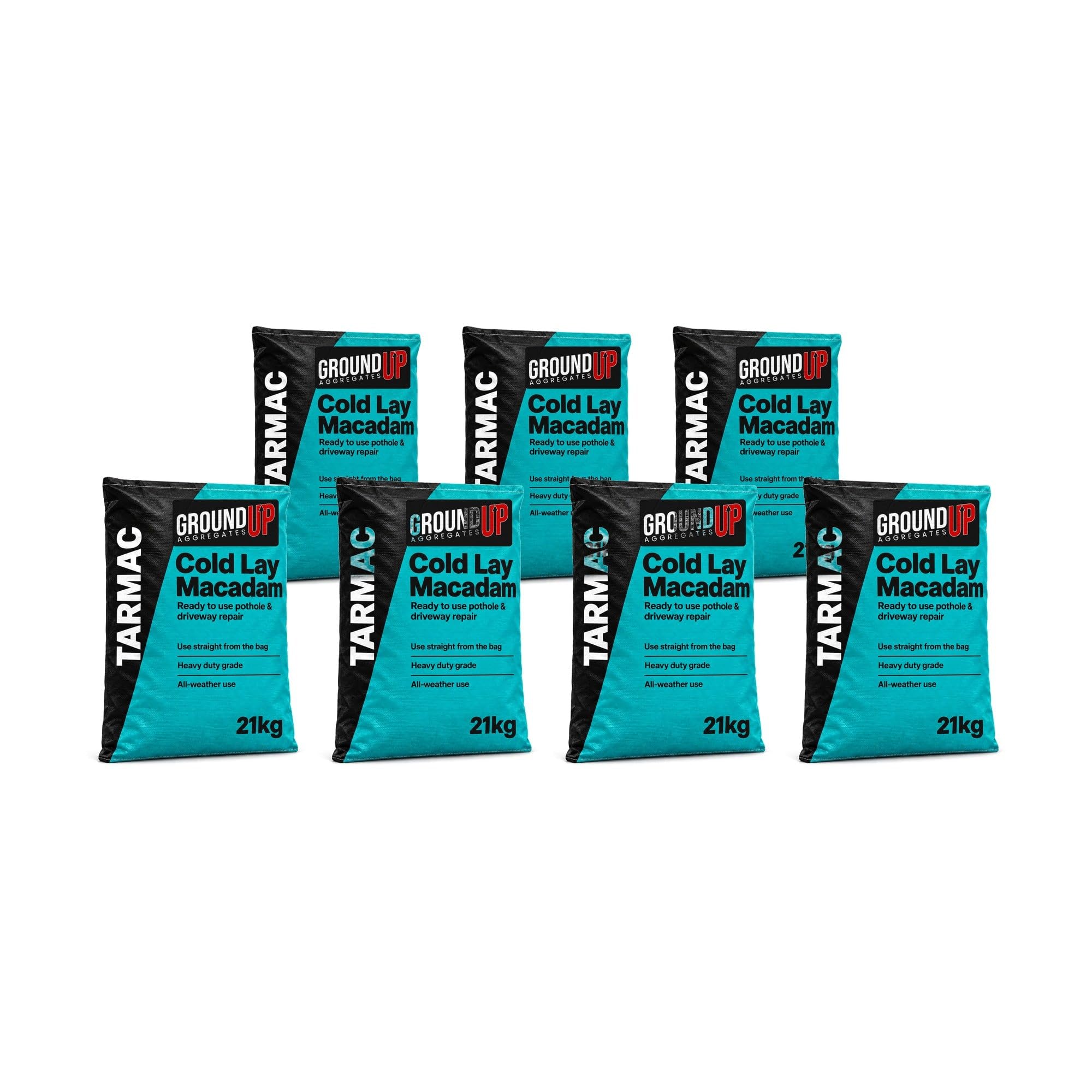 Cold Lay Tarmac 21kg x 7 Bags (147kg) Pothole & Driveway Repair