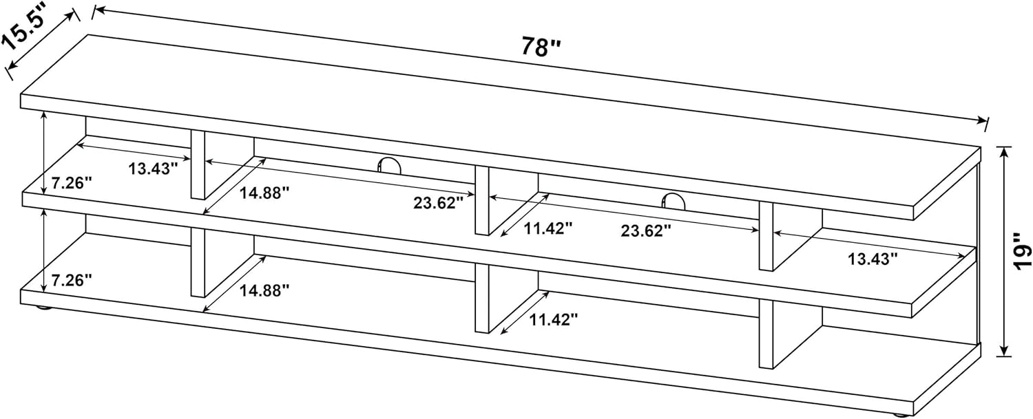 Coaster Home Furnishings Cartmill 78-Inch 2-Tier Tv Stand Media Console Mango