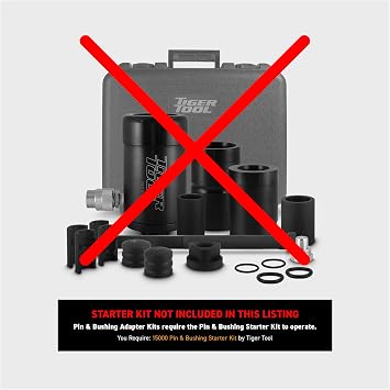 Tiger Tool Pin and Bushing Adapter 15017, to be used with the Pin & Bushing Starter Kit for Heavy Duty Semi Trucks & Equipment, Adapter Tool for Removing Pins & Bushings