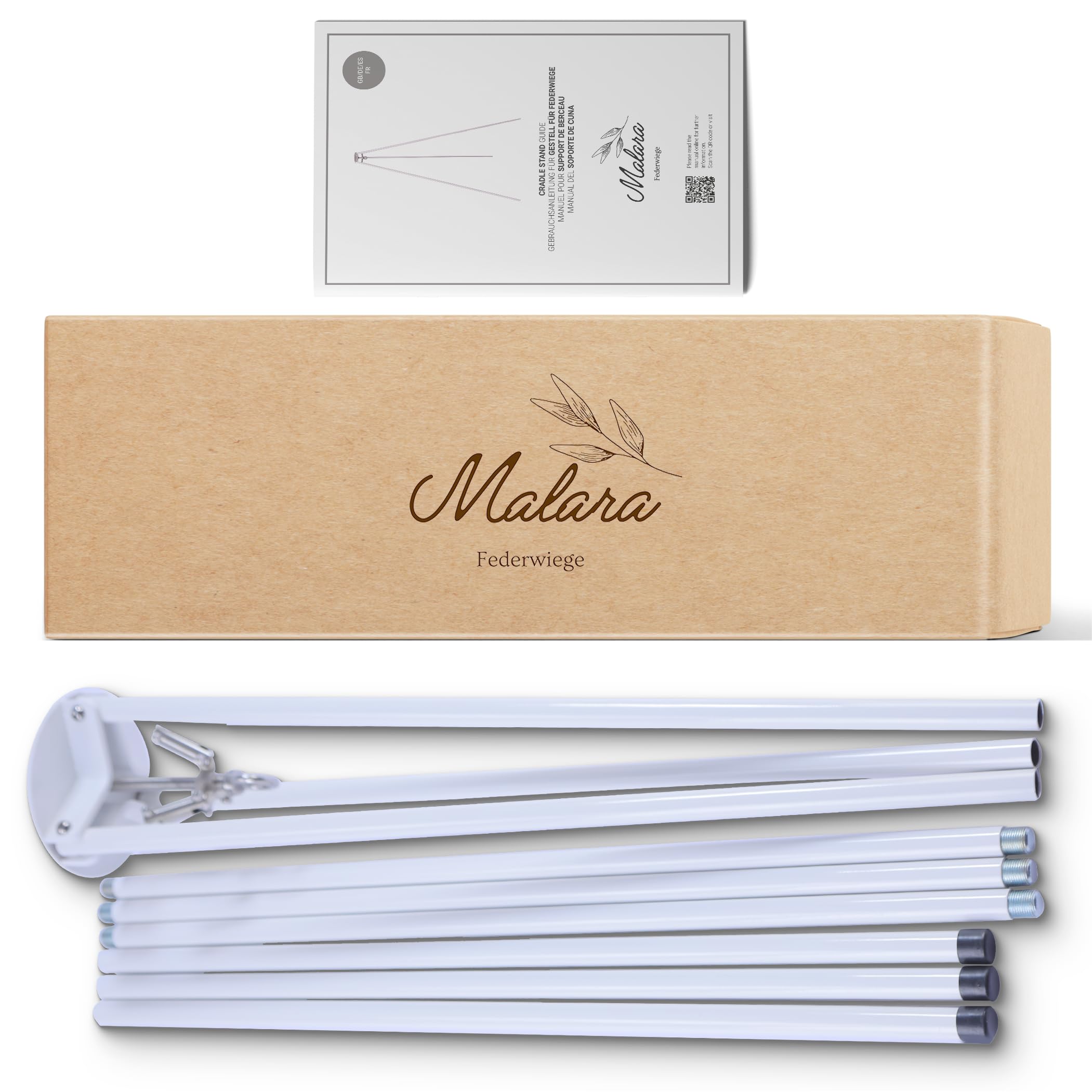 MALARA Support à ressort pour hamac de bébé, cadre de hamac pour bébé, cadre stable et durable, spécialement conçu pour accrocher des berceaux à ressort.