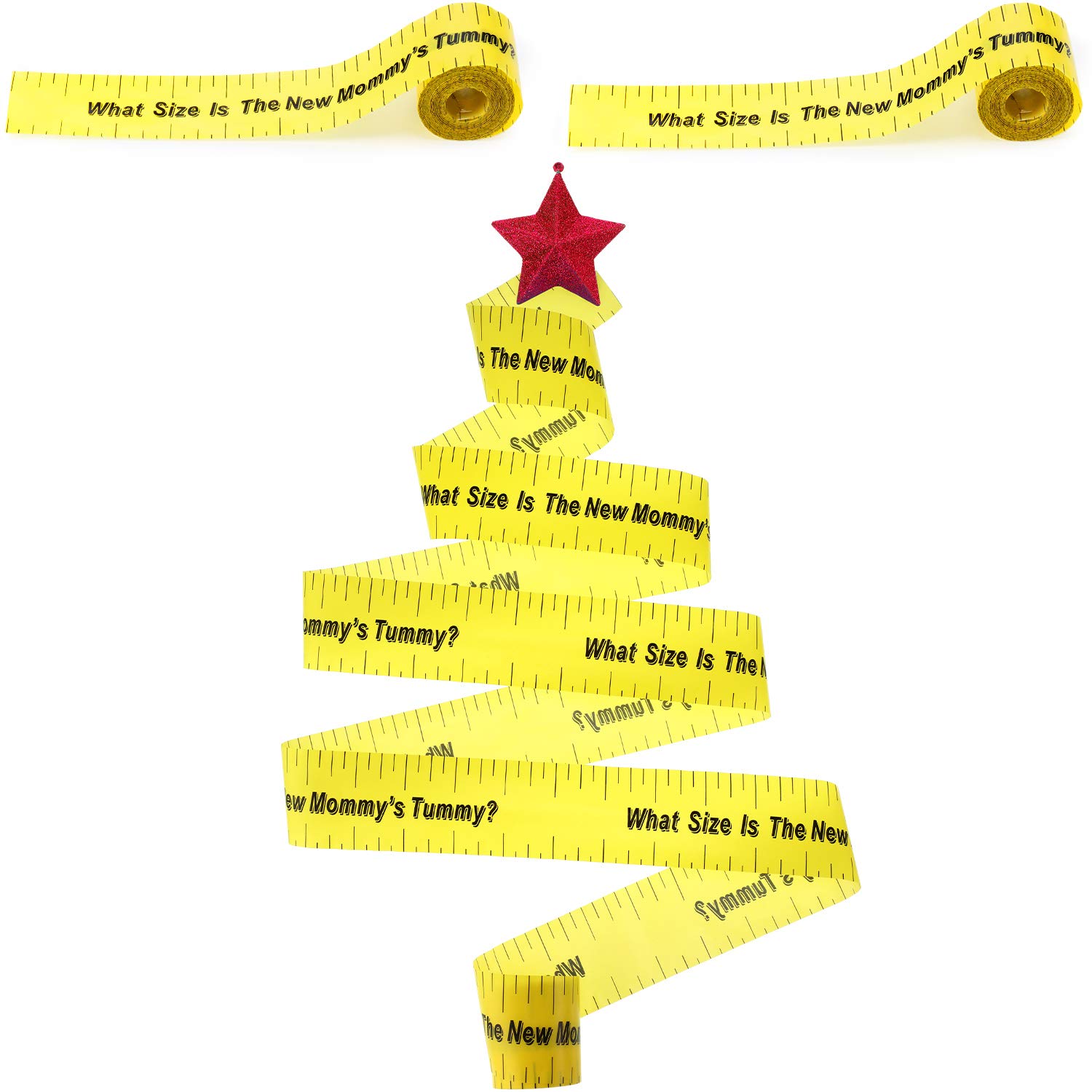 2 Rolls 2in x 150ft Baby Shower Measuring Tape Tummy Measure Belly Game