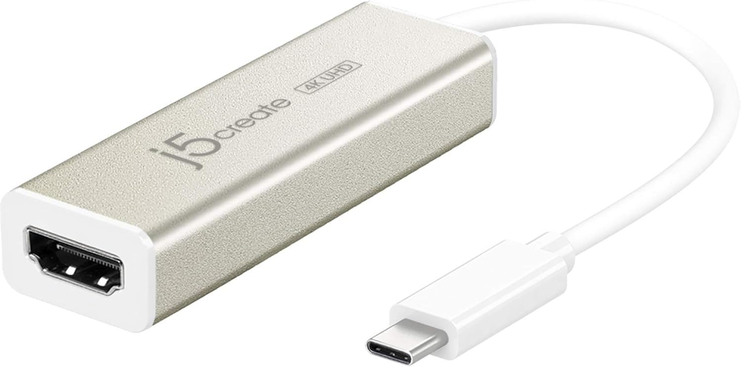 j5create USB Type-C to 4K HDMI Adapter JCA153 / 4K @60 Hz/for MacBook, Chromebook, Type C Laptops
