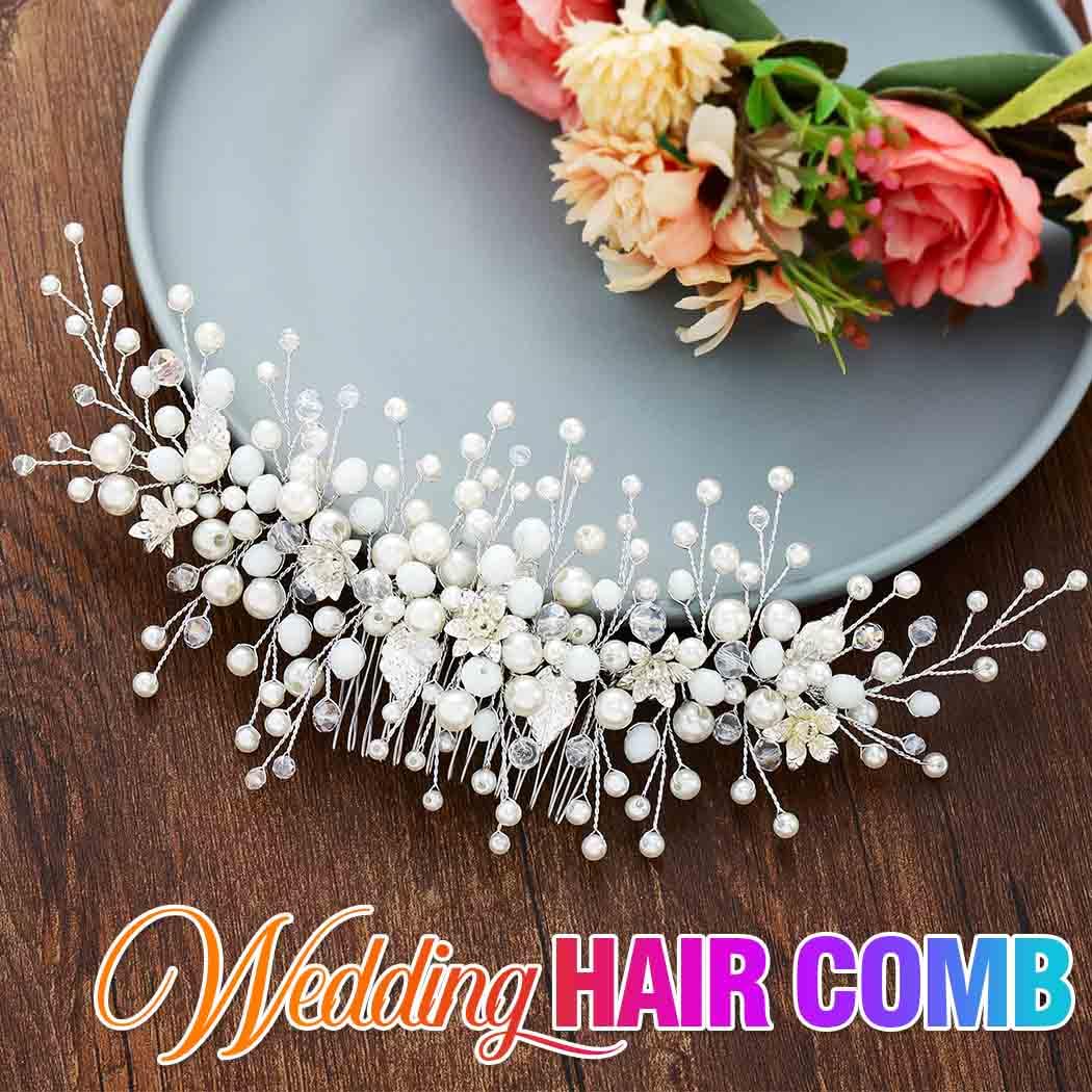 Yean Wedding Hair Comb Pearl Headpice Bridal Hair Accessories for Women