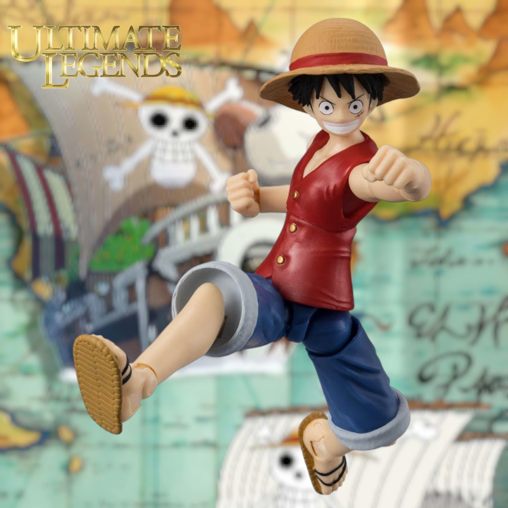 BANDAI Ultimate Legends Luffy Action Figure, 12.5cm Luffy Anime Figure With 27 Points Of Articulation And Accessories - Image 3