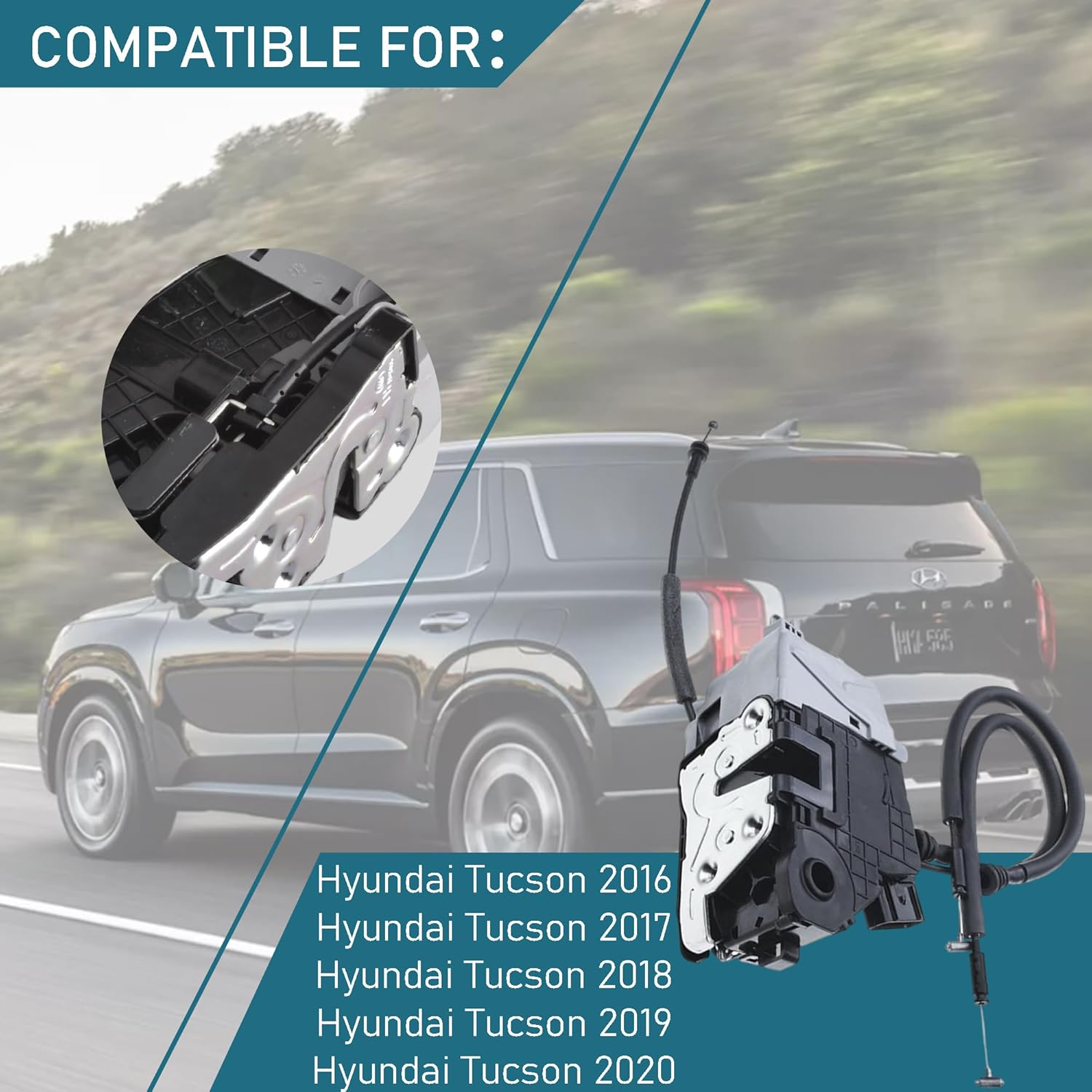 Front Left Door Lock Latch Actuator Compatible for Hyundai Tucson 2016-2020 Sport Utility - Front Driver Side SUV, Replaces 81310-D3010 81310D3010