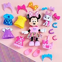 Vista 4 de Disney Junior Minnie Mouse Set de Moda y Glamour para Mascotas con Brillo y Glamour, juego de 23 piezas de muñeca y accesorios, juguetes para niños
