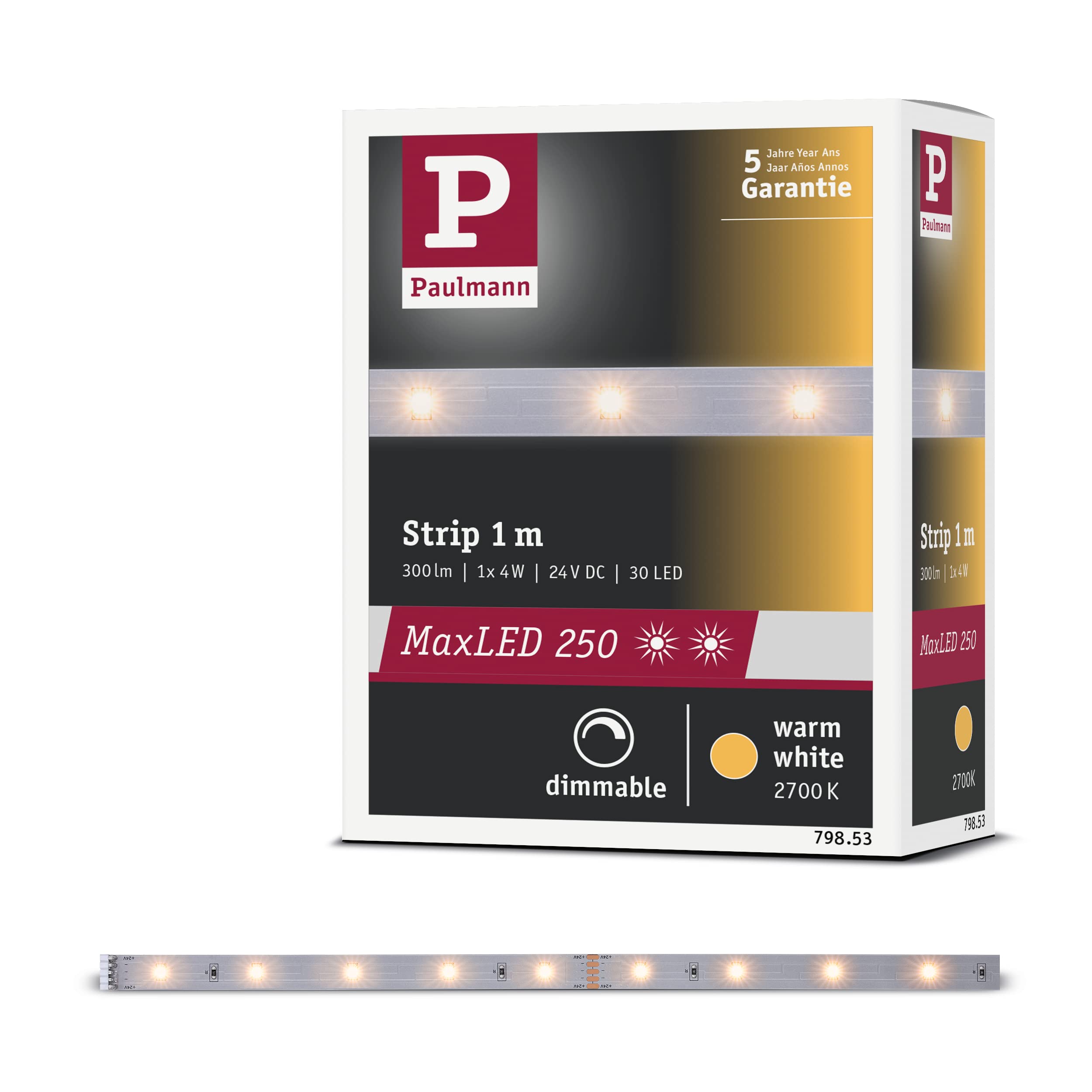 Paulmann MaxLED 250 Stripe 1m Warmweiß IP20 2700K