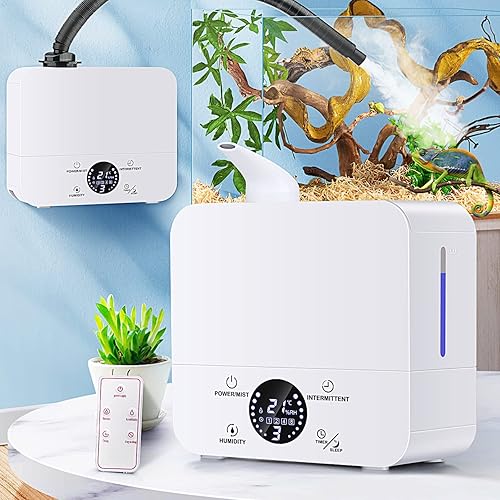 Miniatura 22 de Mister de reptiles automático, sistema silencioso de nebulización de reptiles con temporizador, humidificadores de niebla de reptiles con boquillas