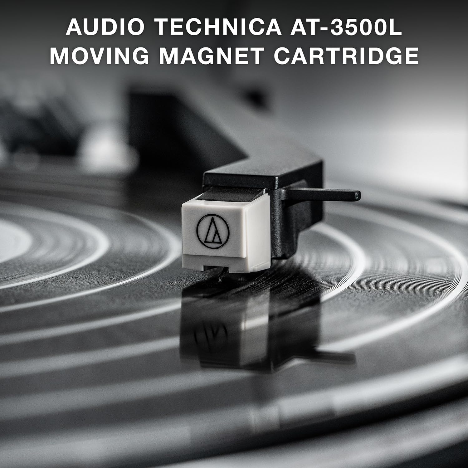 Victrola Platine tournante Bluetooth entièrement automatique avec cartouche Audio Technica ATN3600L, fonction de répétition automatique, tourne-disque vinyle à 2 vitesses, diffusion Bluetooth sans fil