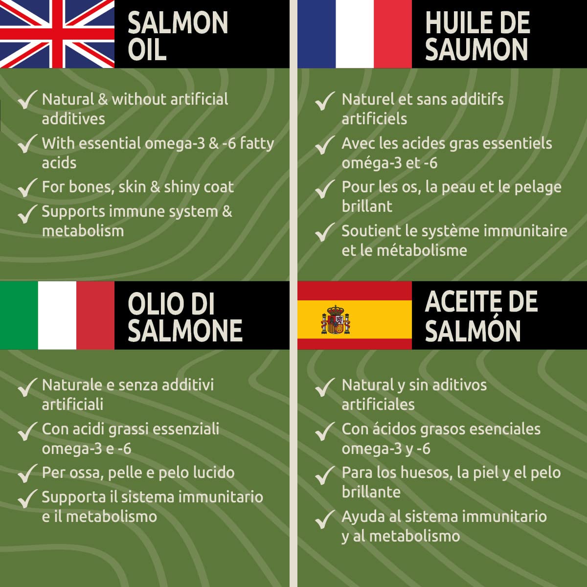 GreenPet Aceite de Salmón para Perros y Caballos 5 litros - Aceite Omega 3 - Aceite de Pescado para un Brillo Natural y Cuidado del Pelaje - Ayuda con la Piel Seca