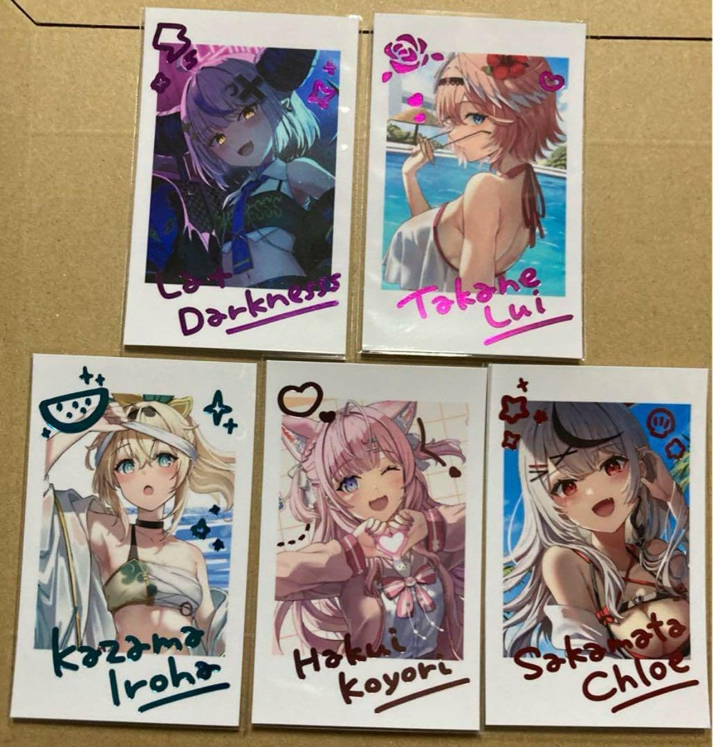 C104 静寂茶屋いとをかし holoX 箔押し チェキ セット 茶々蔵