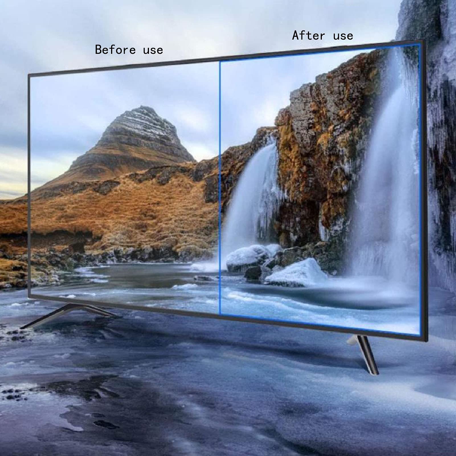 Hd/Mattierte Tv-Displayschutzfolie, Anti-Blaulicht-Strahlung, Augenschutz, Displayfolie, Kratzfest, Blendfrei, Geeignet Für Elektronische Displays Von 32-75 Zoll,Hd-819x460mm