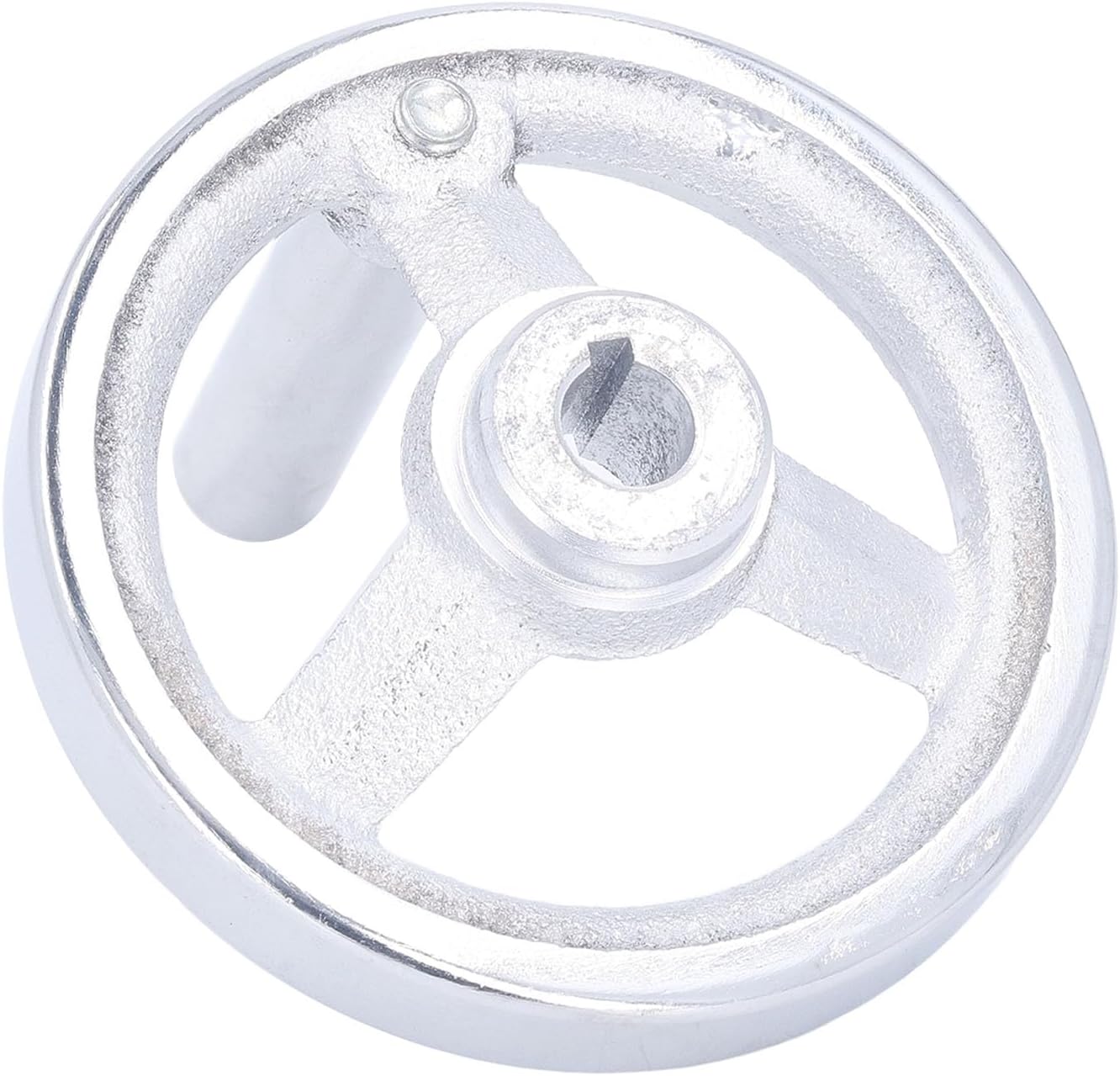 Cast Iron Round Hand Wheel 3 Spoke with Revolving Handle Machine Tool Handwheel for Lathe Milling Grinding Drill Press Mill