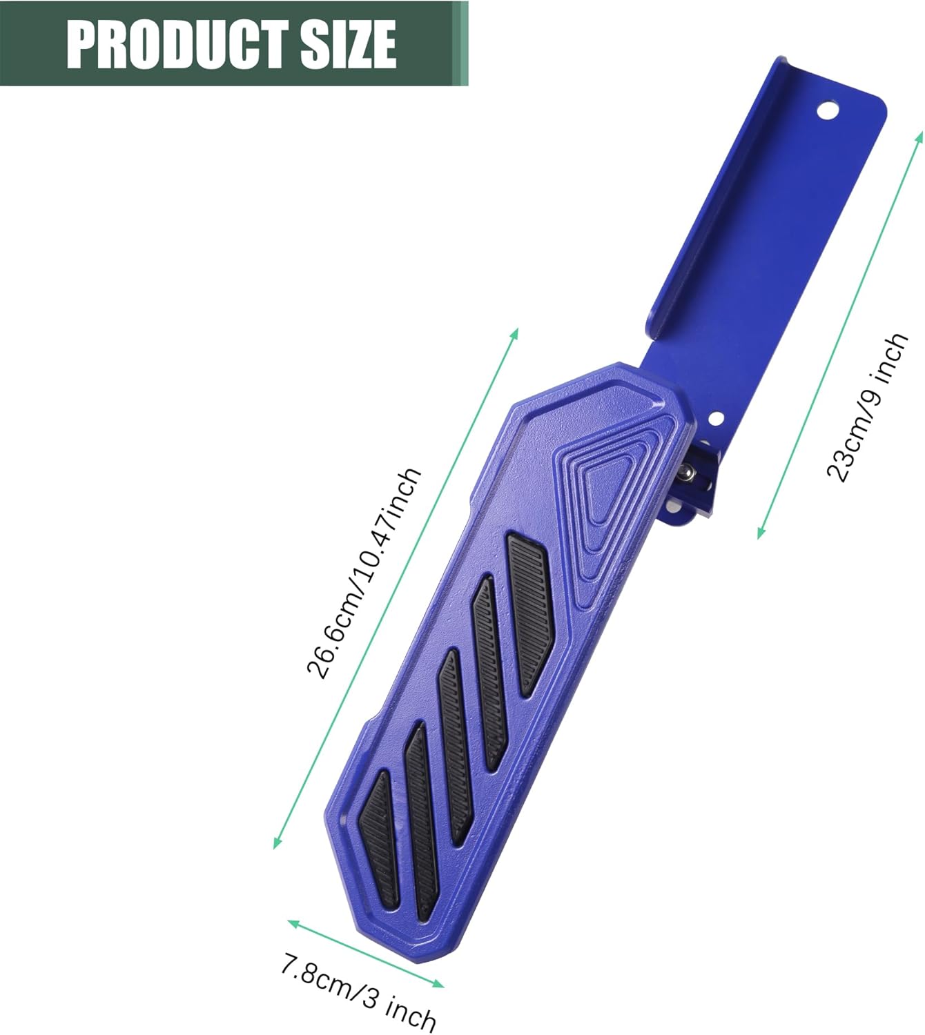 Aluminum Anti-Slip Dead Pedal Driver Foot Rest Pad Fit for 2018-2024 Jeep Wrangler JL JLU 4XE & Jeep Gladiator JT, Adjustable Left Side Kick Panel, Blue