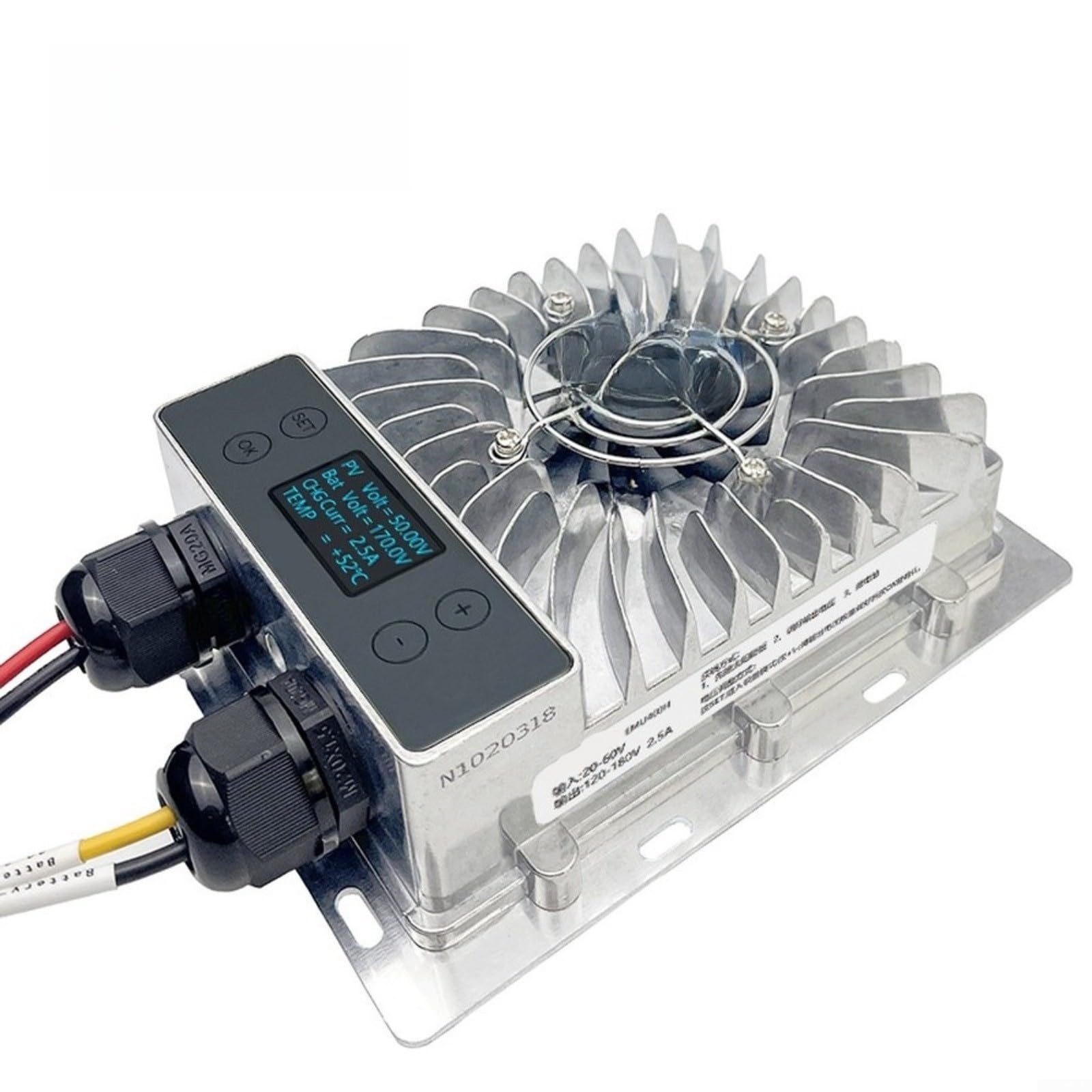 MPPT Regulador de Carga Solar 400W Voltaje Ajustable 120-180V Para Vehículos Comerciales Aleación De Aluminio Refrigeración Alta Eficiencia Fotovoltaica