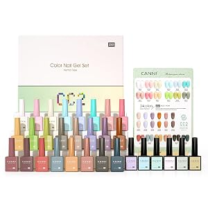 CANNI CC2 Gel Nail Polish Set 30 Pcs 9ml White Pink Nude Blue Pastel Gel Polish Kit Soak