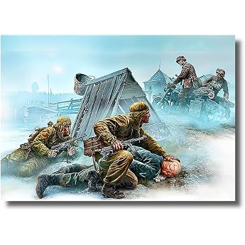 Master Box MB35190 1/35 German & Soviet 5 Scenes 3 German + 2 Soviet Union Military MB3572 Remake Plastic Model