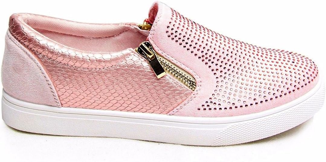 shelikesWomens Diamante Slip On Trainers UK 3-8