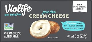 Violife Vegan Cream Cheese 8oz Block - Dairy-Free, Soy-Free, Gluten-Free Plant-Based Spread
